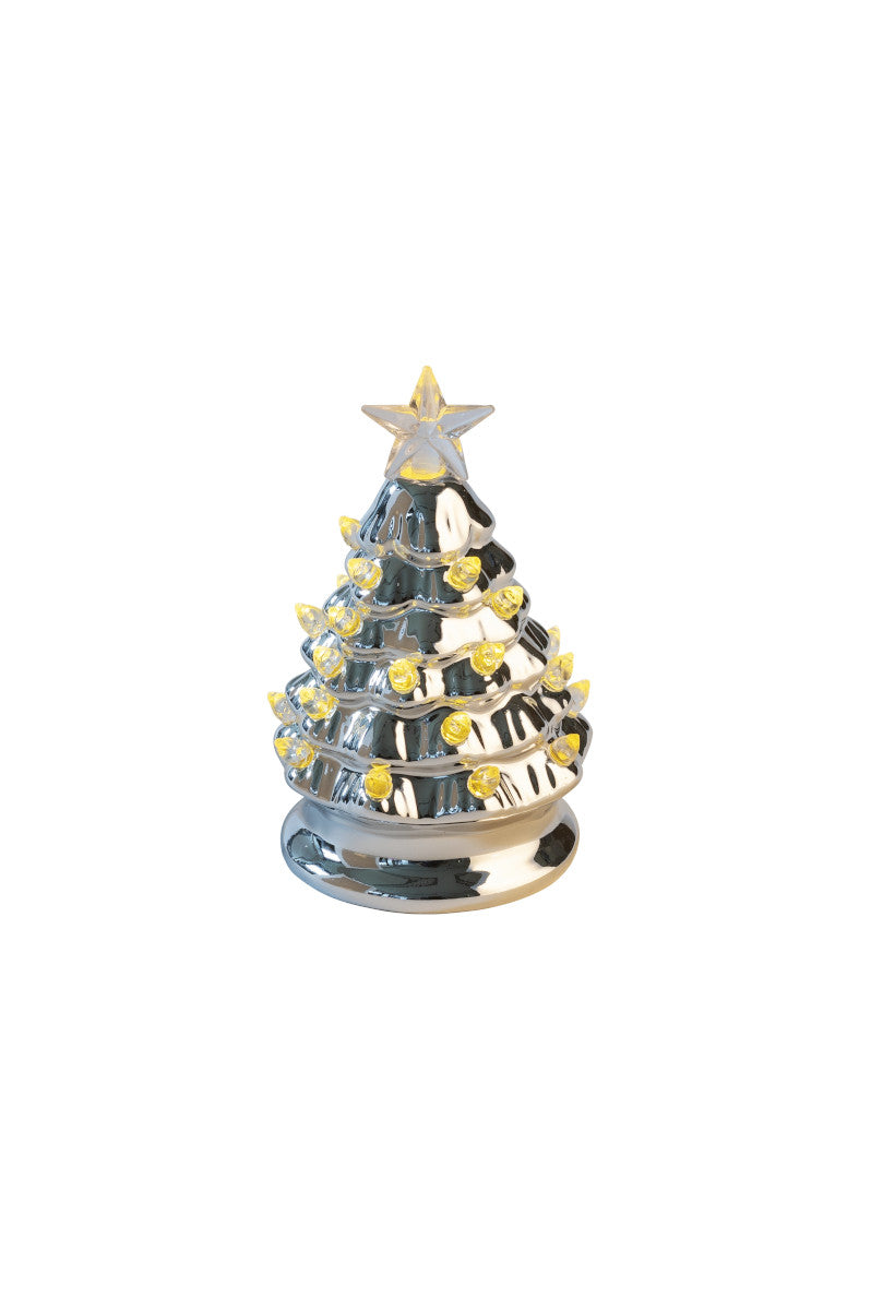 Giftcompany Luce Weihnachtsbaum mit LED S silber 13,5cm Freisteller