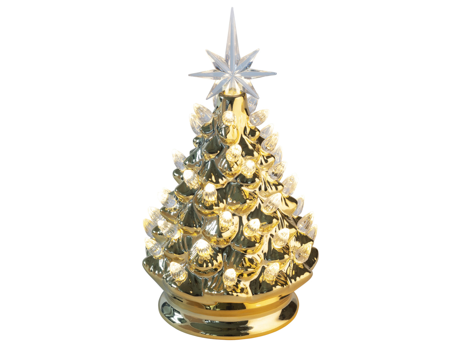 Giftcompany Luce Weihnachtsbaum mit LED gold 24cm Freisteller 1 