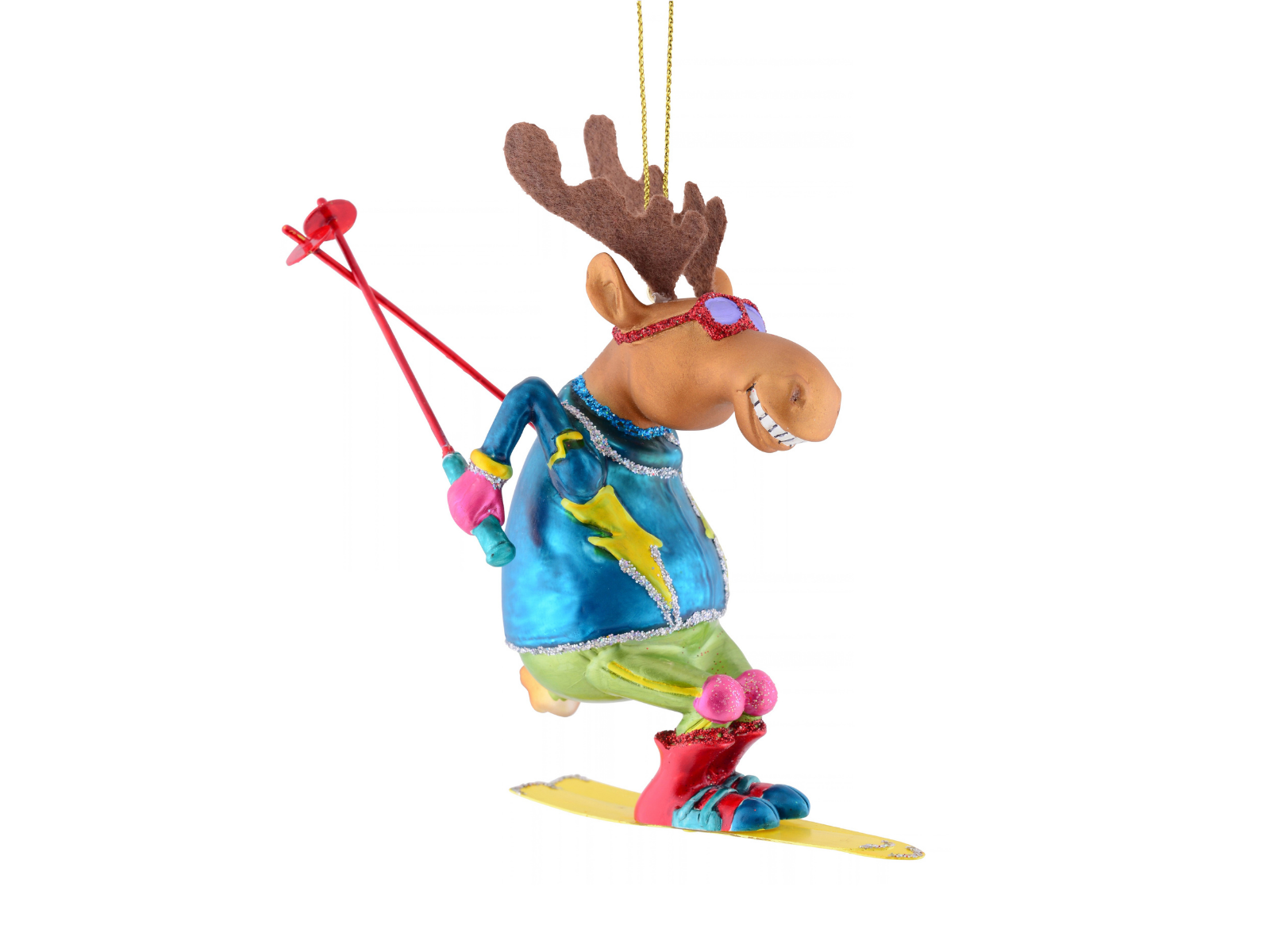 Giftcompany Hänger Skifahrer Elch 8cm (1 Stück)
