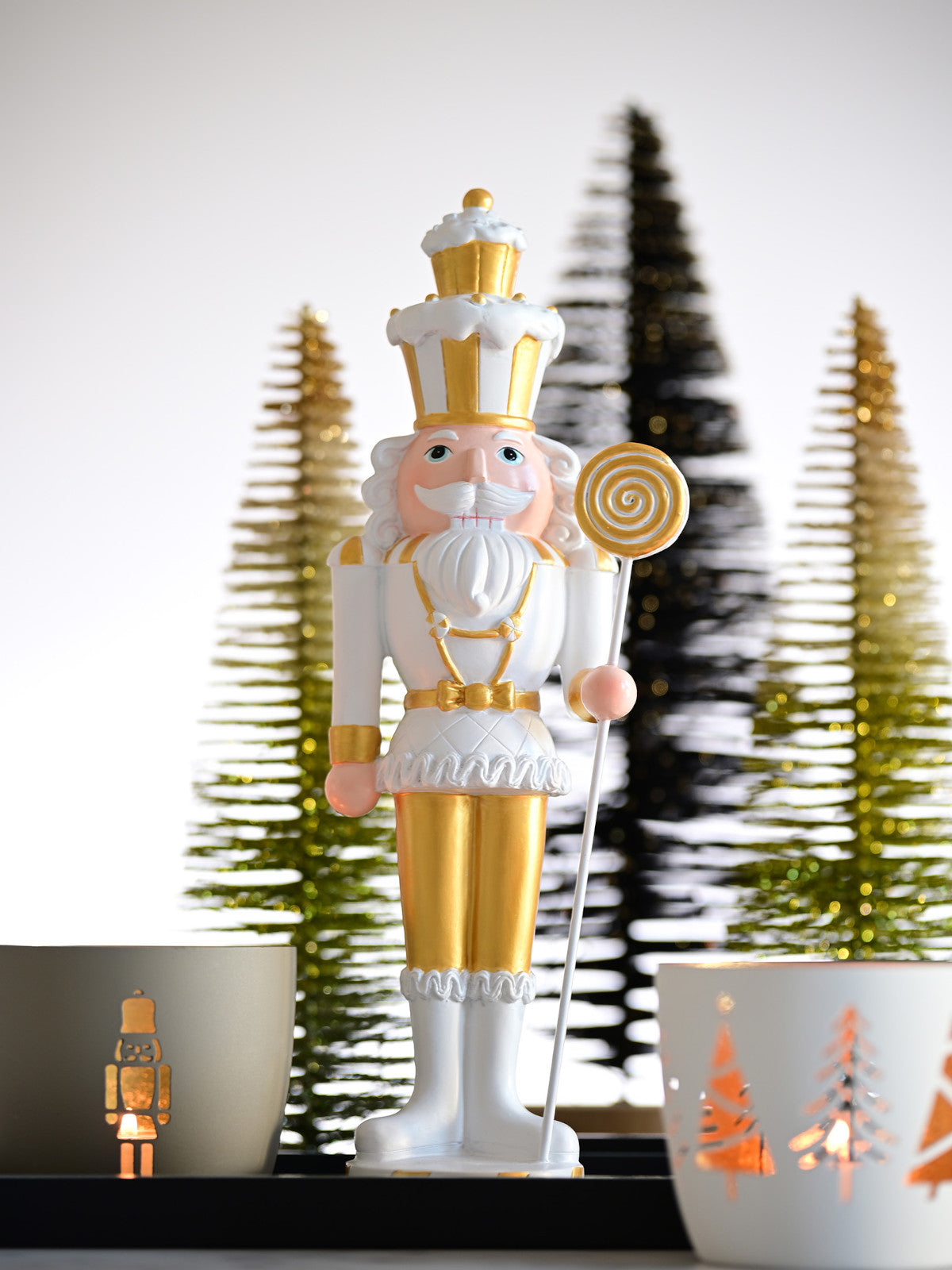 Giftcompany Noce Nussknacker weiß/gold 33,5cm - Produktbild 3