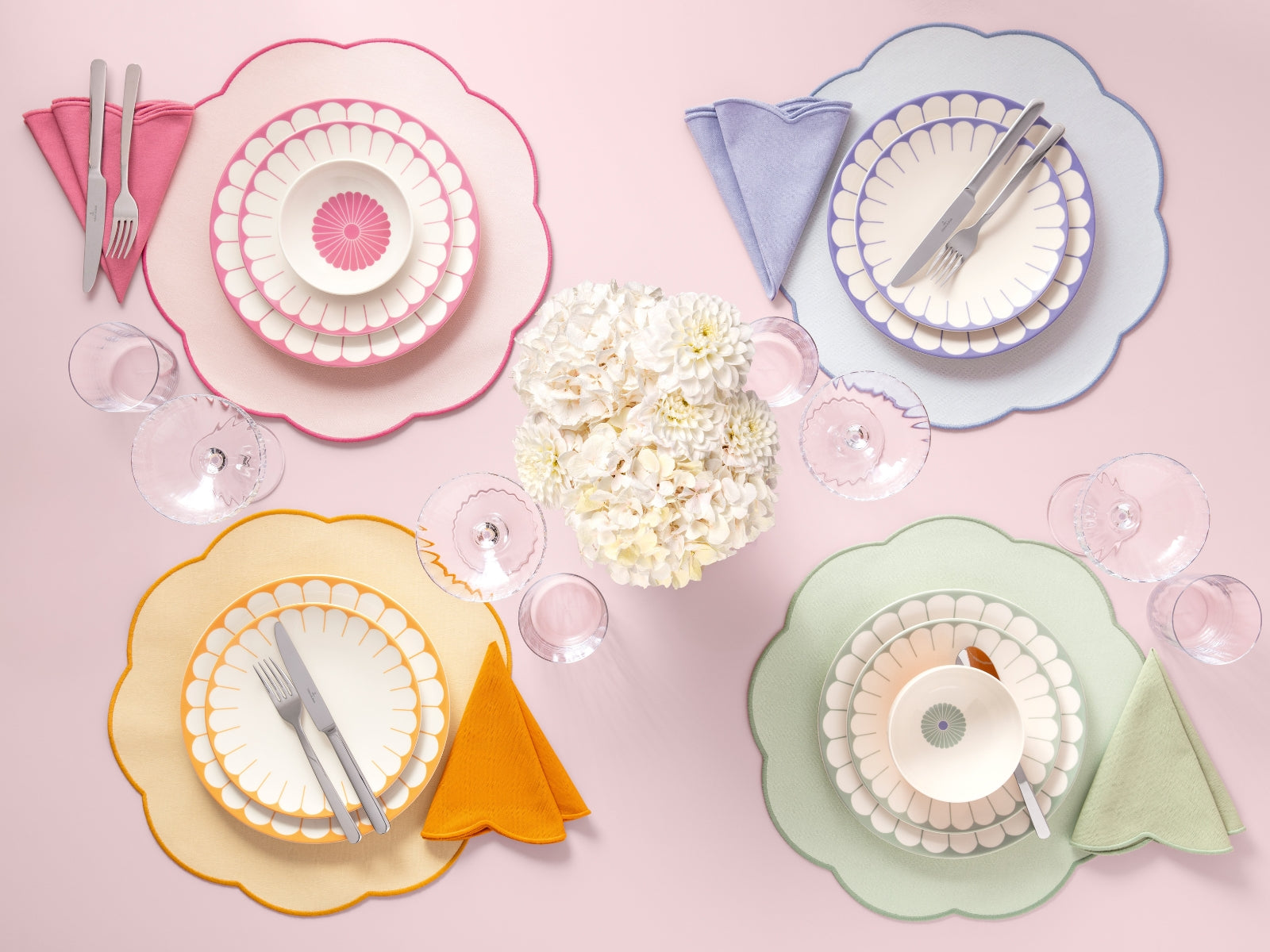 Villeroy & Boch Fleur Accessoires cassis Serviette 2erSet 40x40cm - Produktbild 3