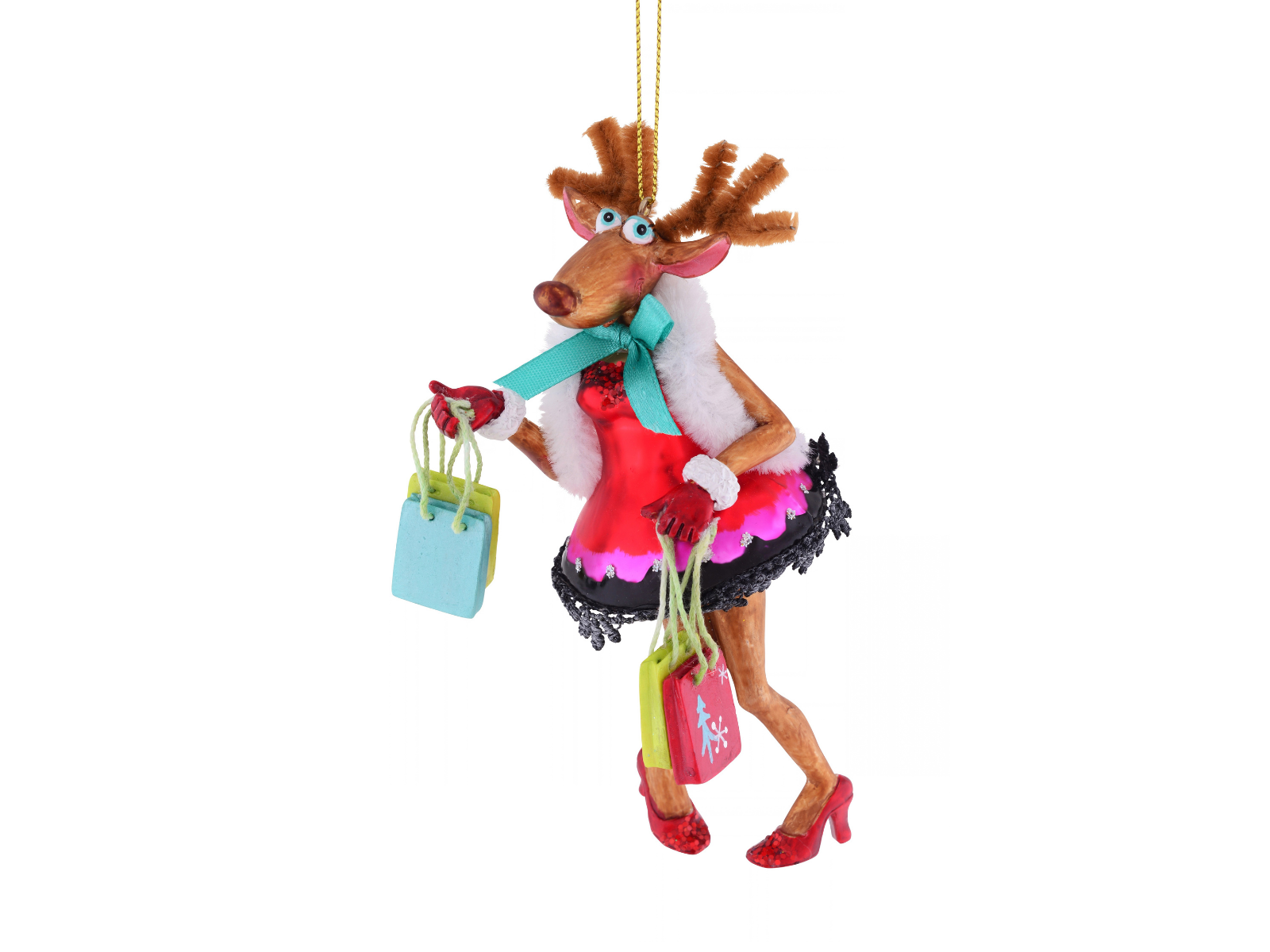 Giftcompany Hänger Rentier mit Tüten 14,5cm (1 Stück)