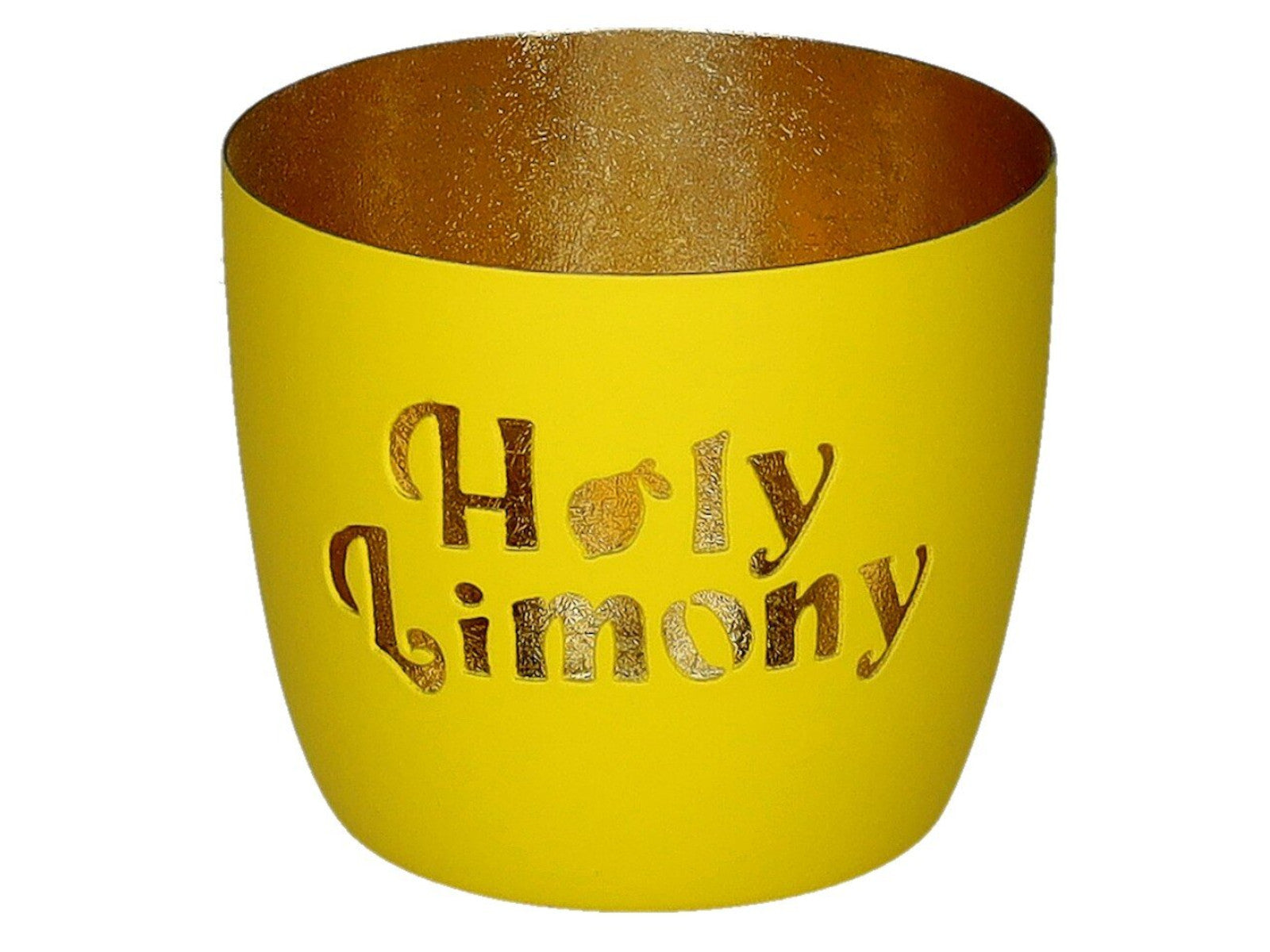 Giftcompany Madras Windlicht M Holy Limony neon gelb/gold 8,5cm Freisteller 1