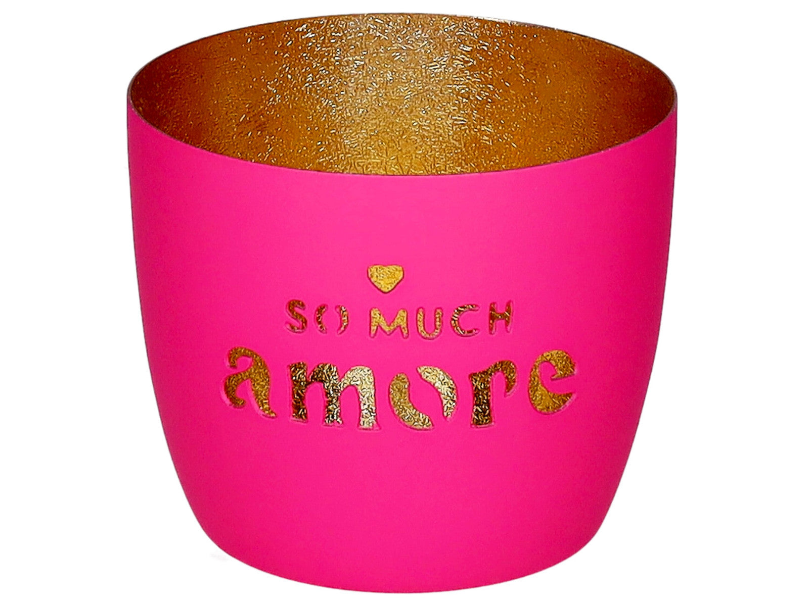 Giftcompany Madras Windlicht M So much amore hot pink/gold 8,5cm Freisteller 1