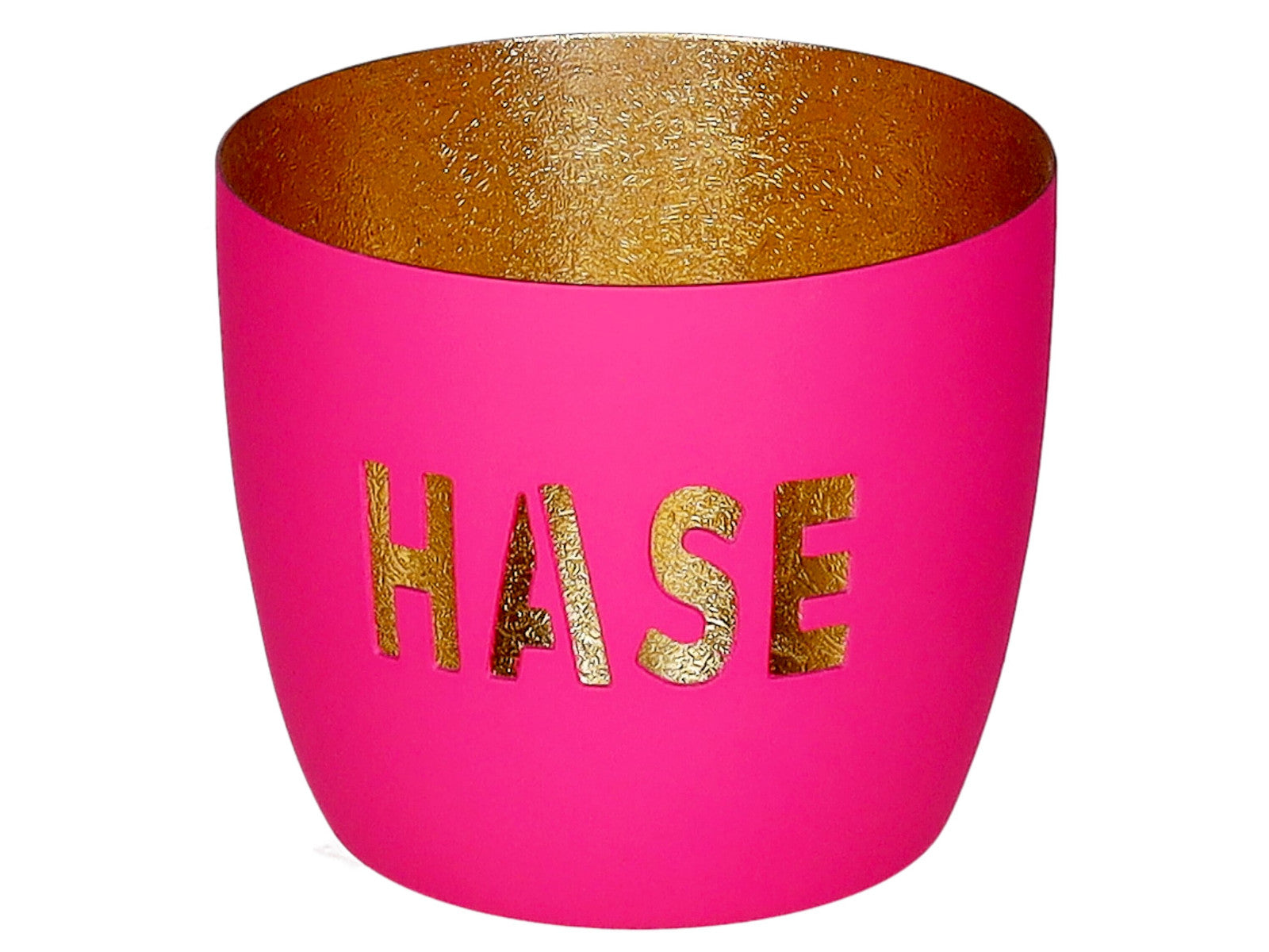 Giftcompany Madras Windlicht M Hase hot pink/gold 8,5cm Freisteller 1