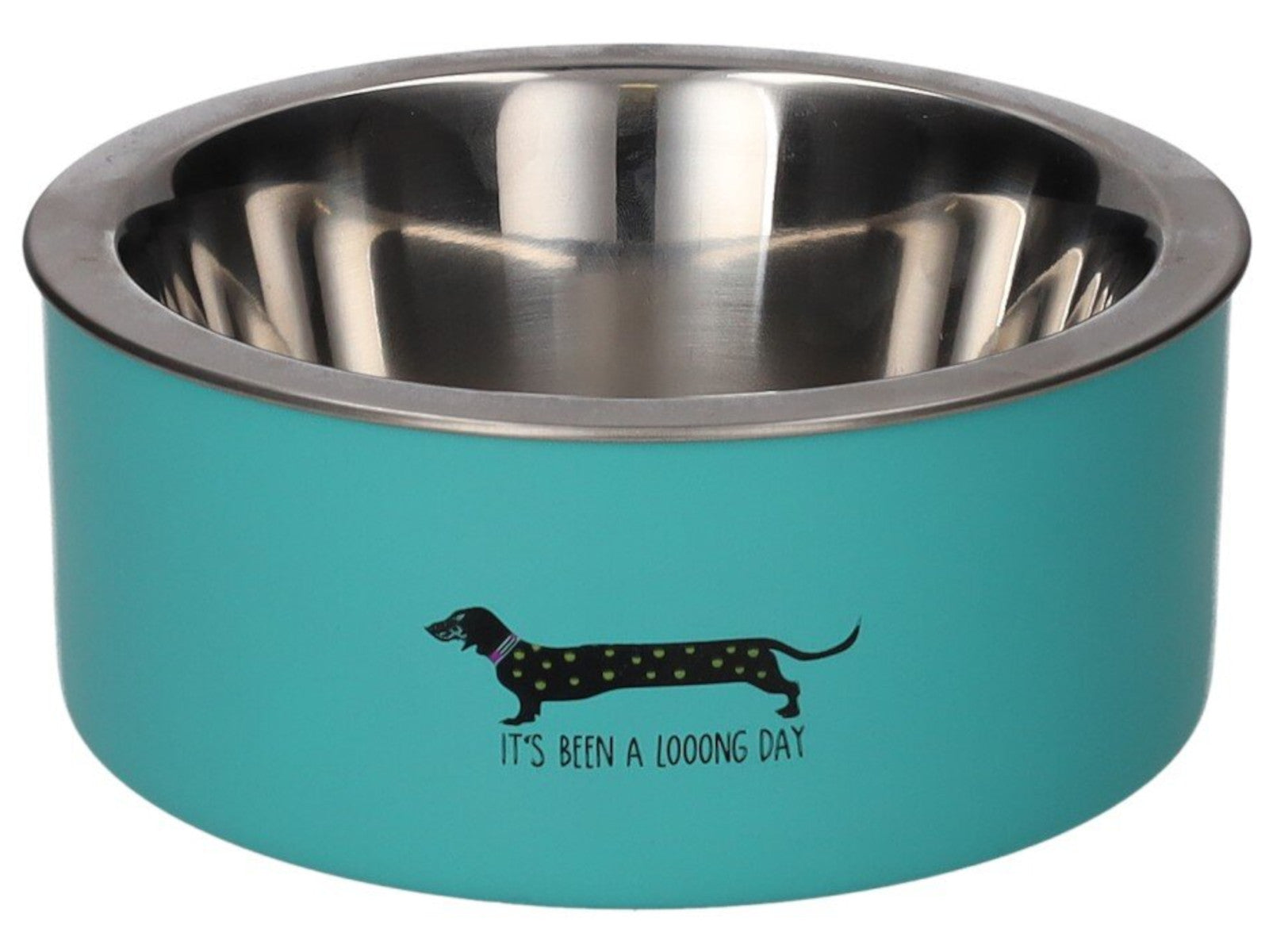 Giftcompany Love Pets Futternapf S  It´s been a long day türkis 17cm Freisteller 1