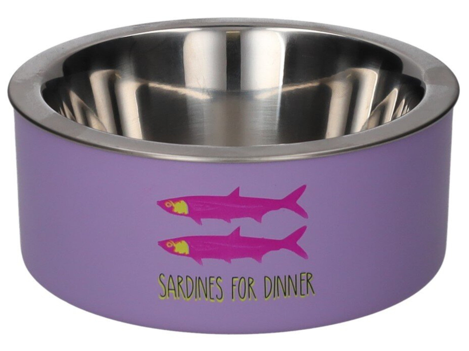 Giftcompany Love Pets Futternapf S Sardines for dinner lavender 17cm Freisteller 1