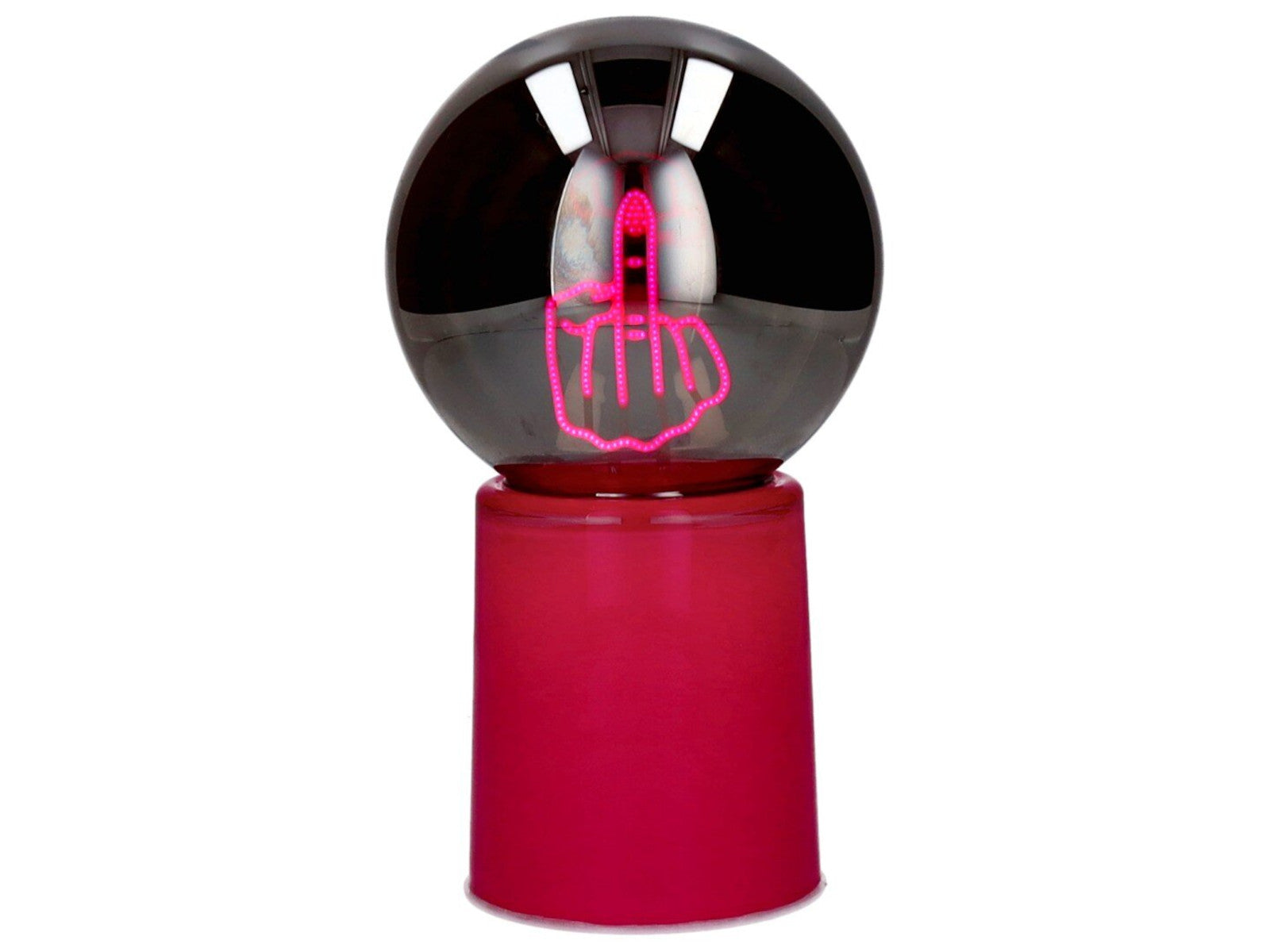 Giftcompany Glowmance LED-Leuchtkugel Neonlicht Mittelfinger pink 21cm Freisteller 1