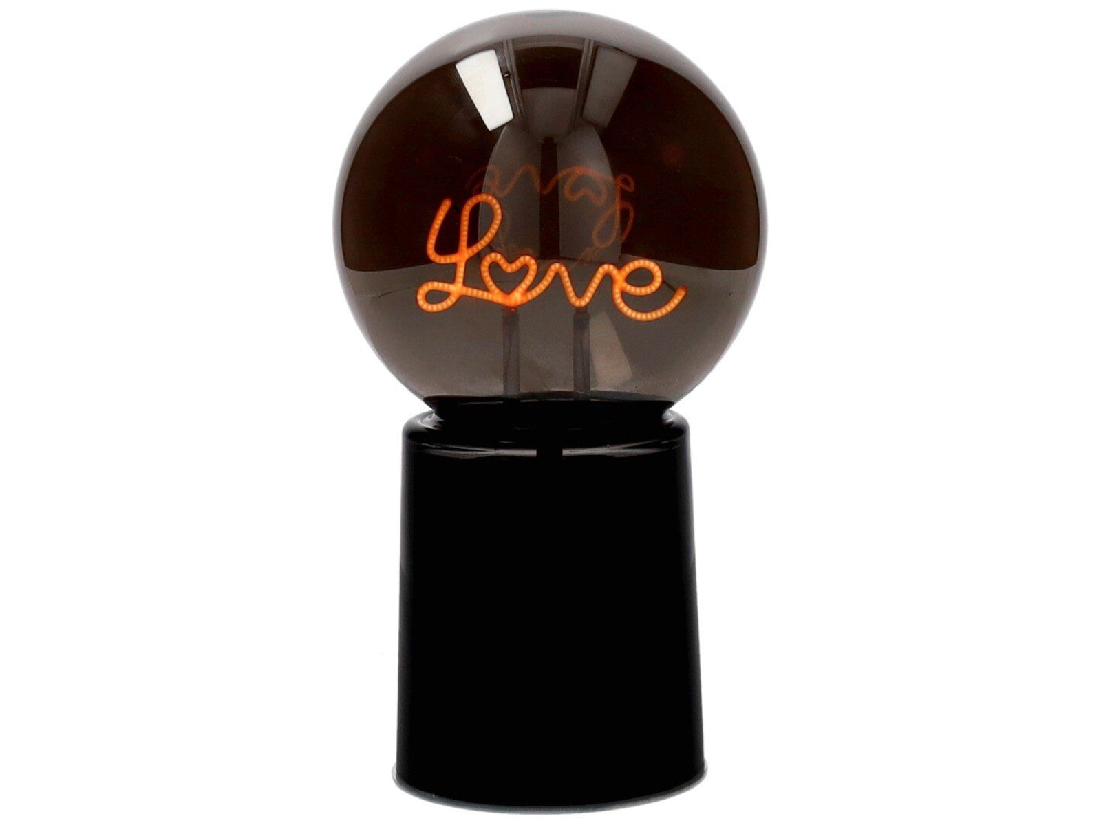 Giftcompany Glowmance LED-Leuchtkugel Neonlicht Love schwarz 21cm Freisteller 1