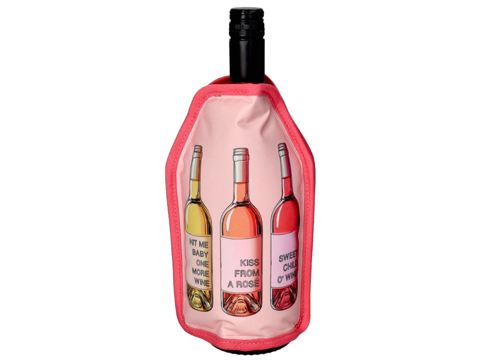 Giftcompany Froid Kühlmanschette Weinflaschen rosa 23,5cm Freisteller 1