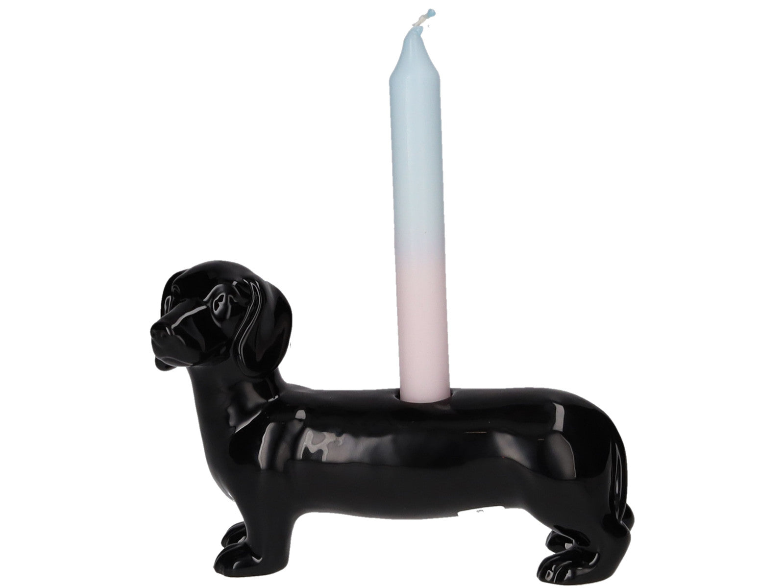 Giftcompany Mignon Kerzenhalter Dackel schwarz 13,2cm Freisteller 1