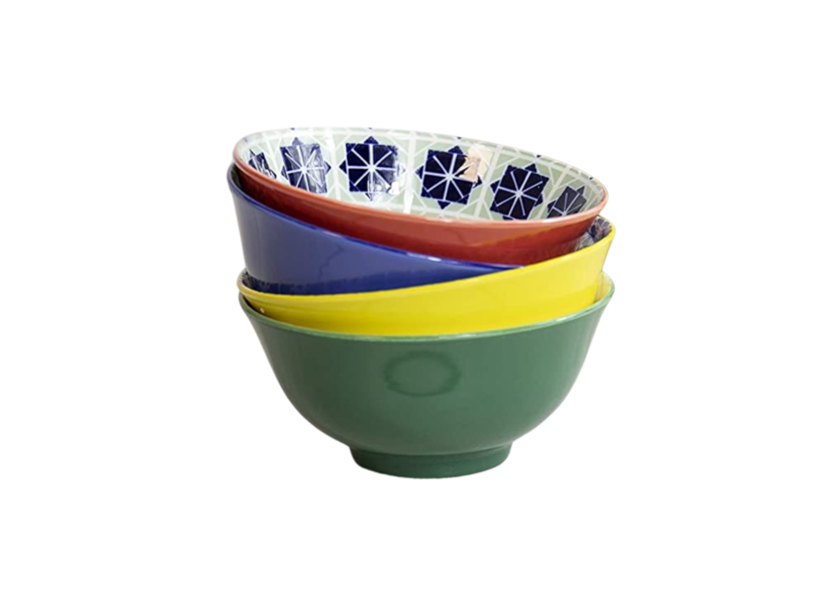 KitchenCraft Bowl Colourful Pattern 15 cm Set4 Freisteller 1