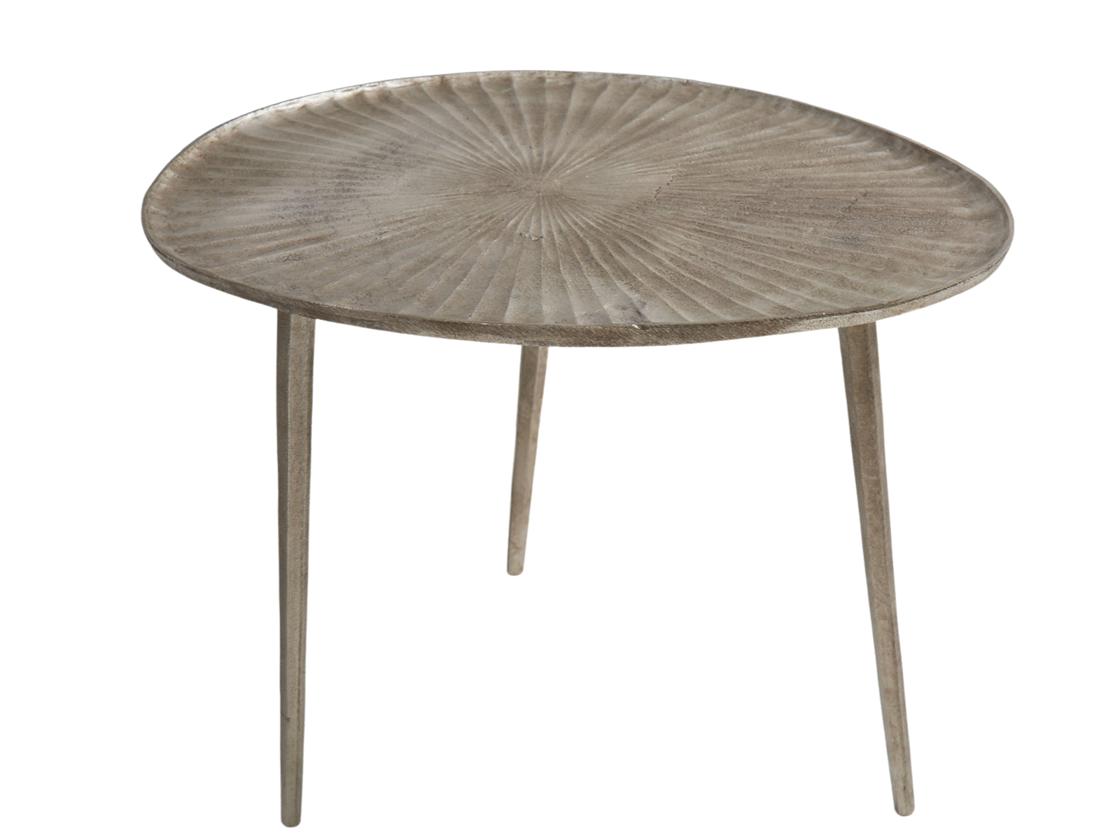 La Casa di Caesar Couchtisch rund antik silber 60 cm Freisteller