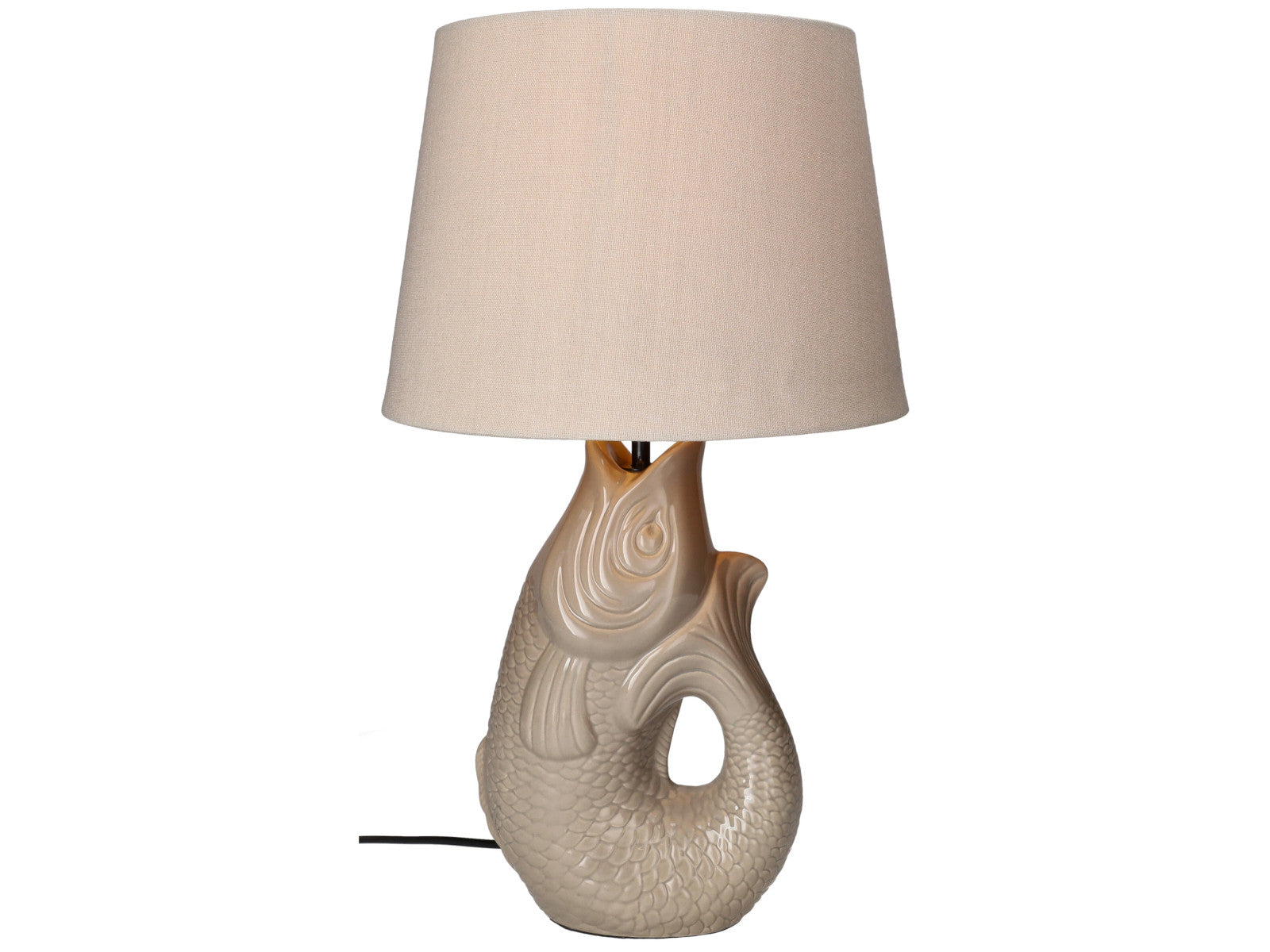 Giftcompany Monsieur Carafon Fisch Lampe S sandstone 44cm Freisteller 1