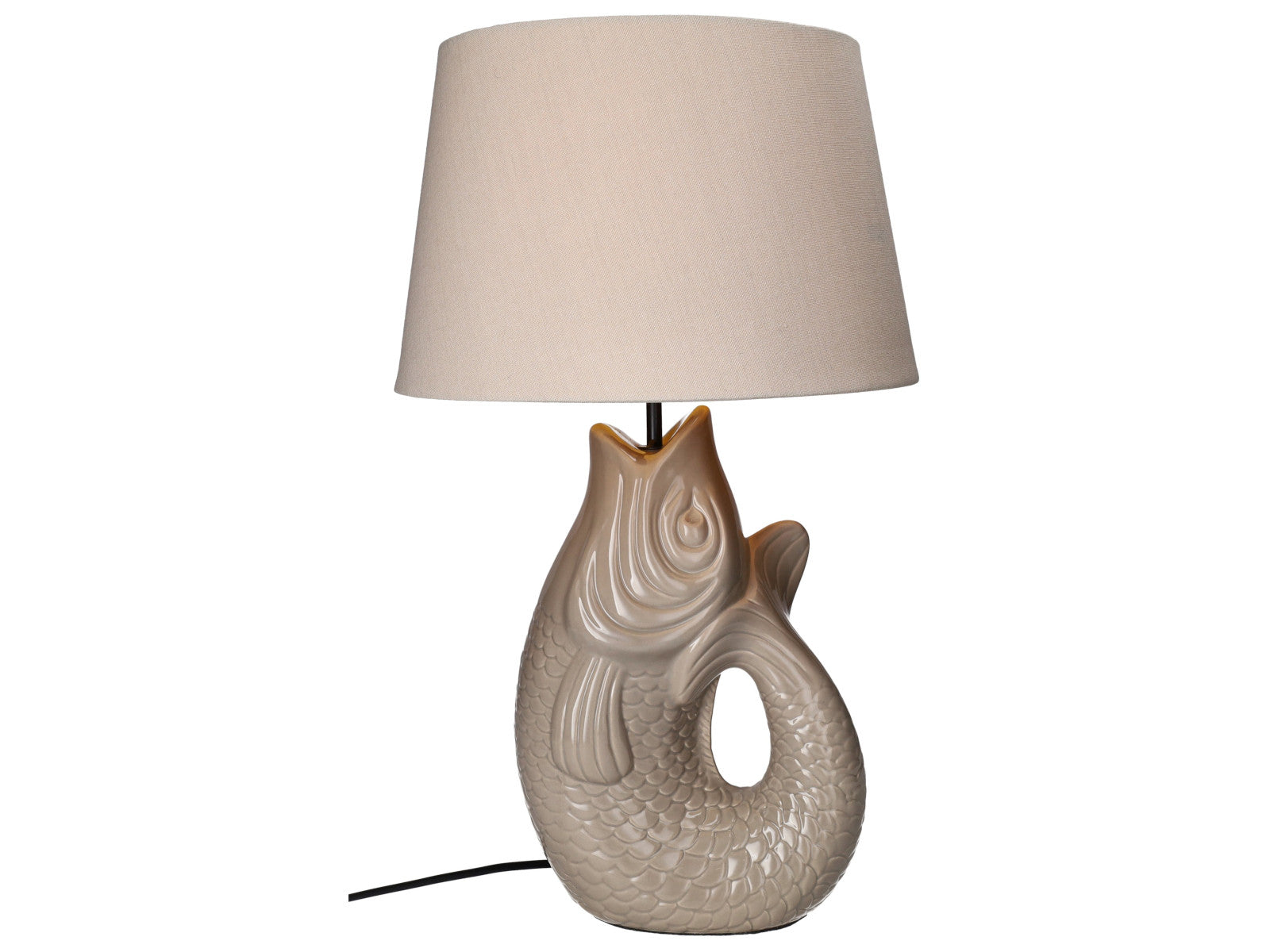 Giftcompany Monsieur Carafon Fisch Lampe L sandstone 52cm Freisteller 1