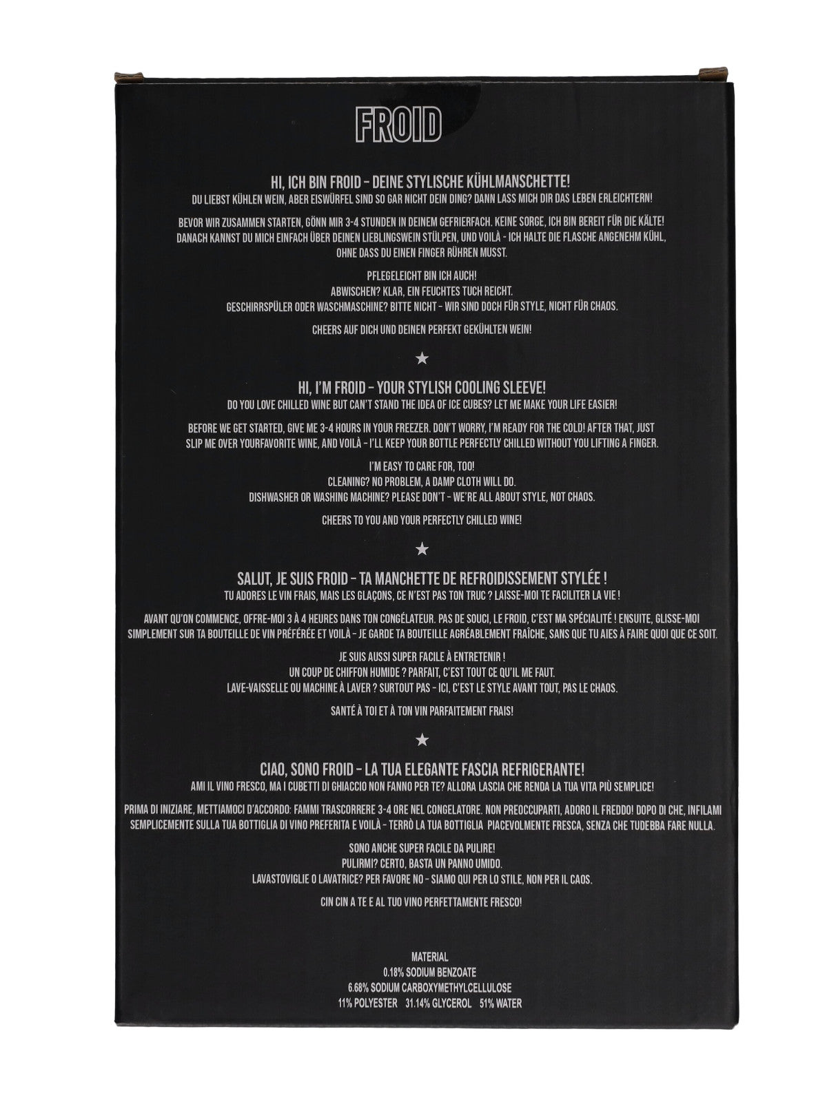 Giftcompany Froid Kühlmanschette Cheers lila 23,5cm Freisteller 3