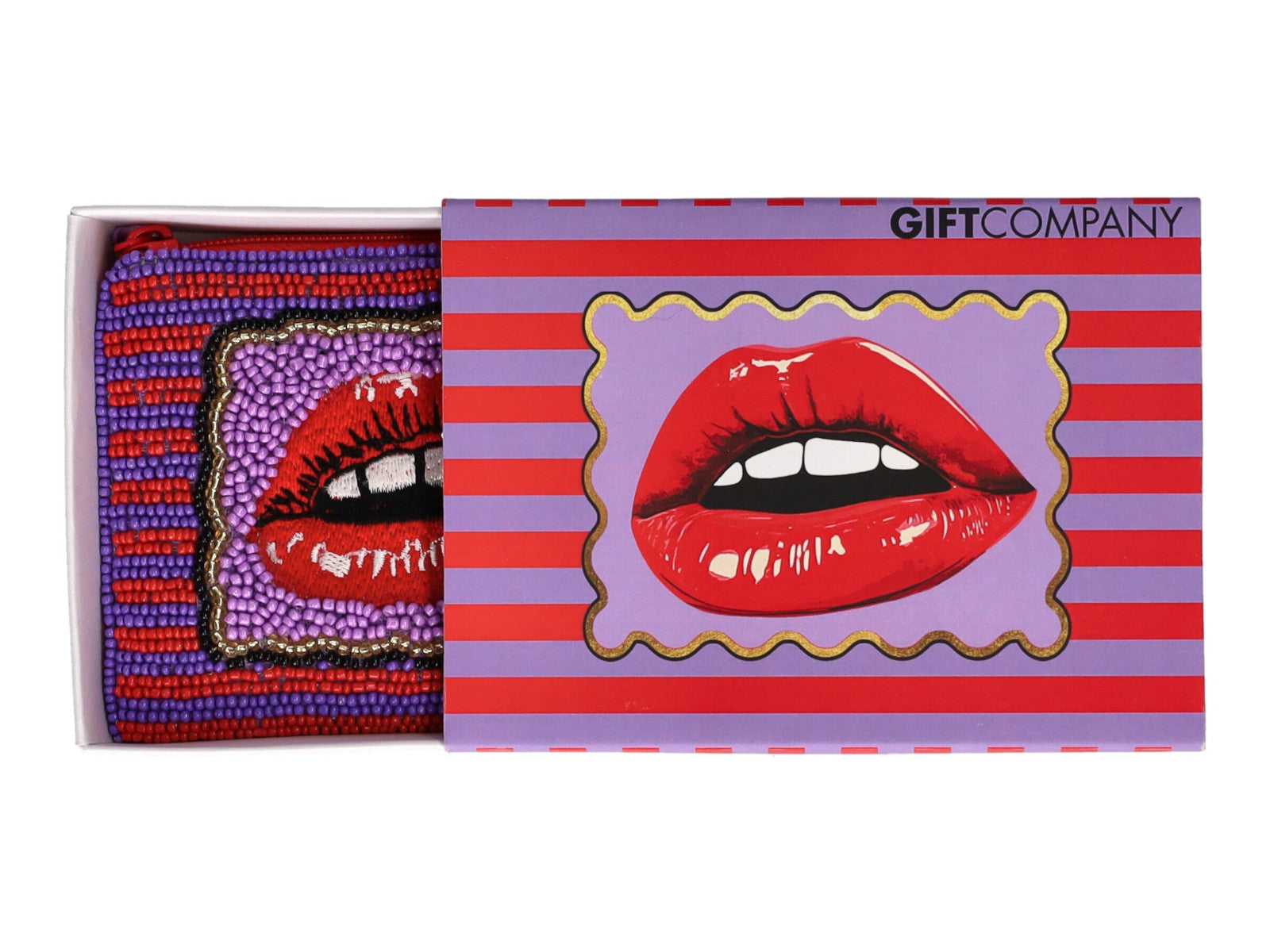 Giftcompany Elodie Kosmetiktasche XS Lippen rot/lila 12cm - Produktbild 2