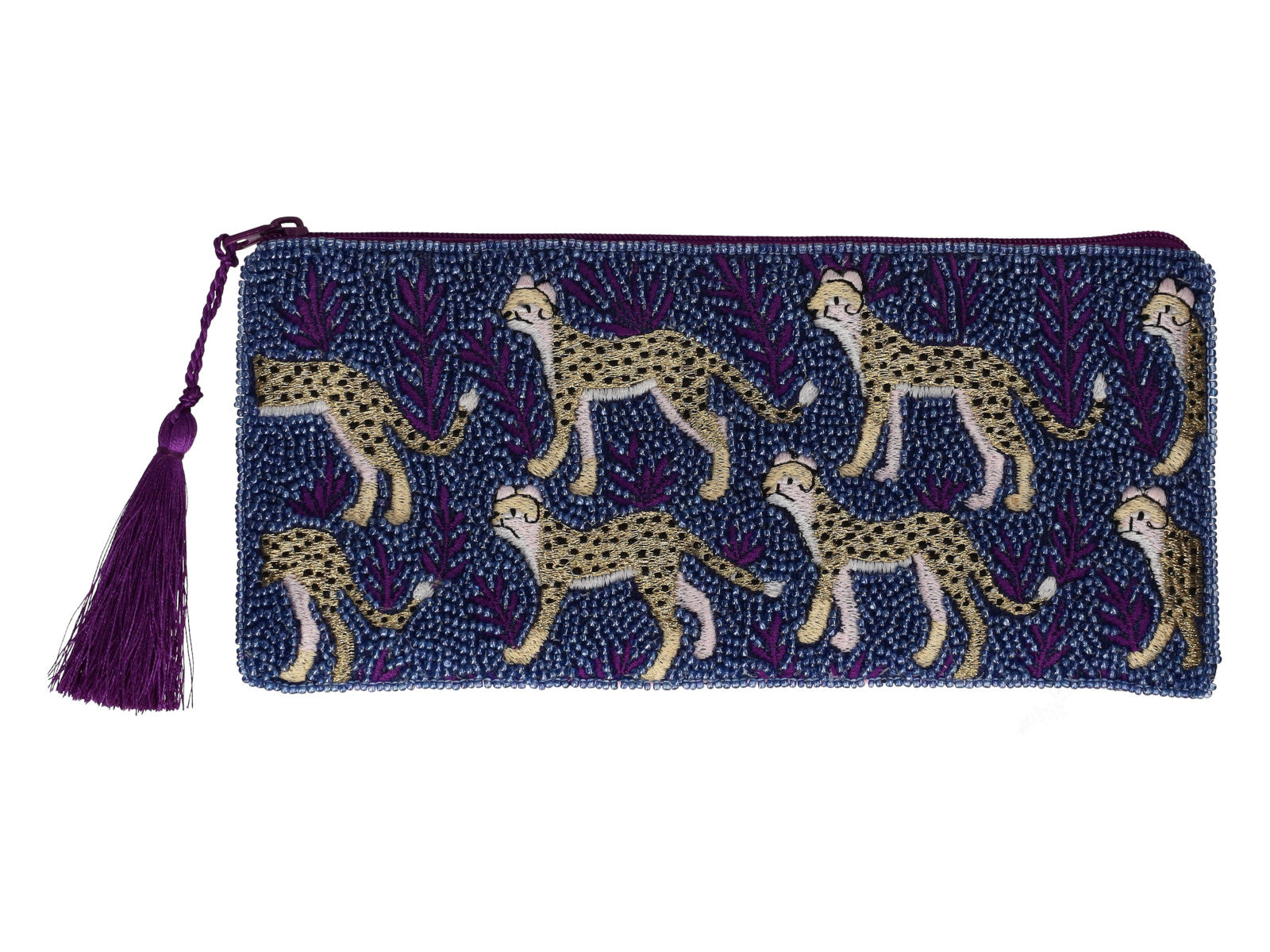 Giftcompany Elodie Kosmetiktasche L Leopard blau/rosa 10cm Freisteller 1