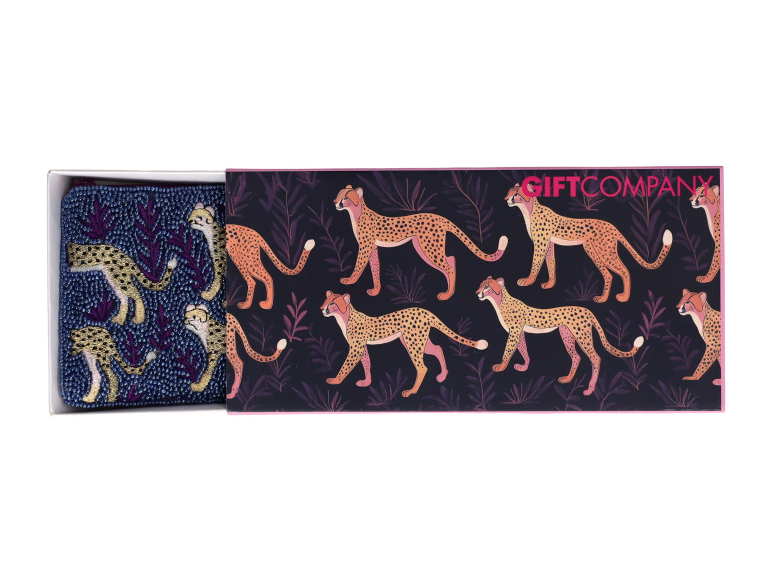 Giftcompany Elodie Kosmetiktasche L Leopard blau/rosa 10cm - Produktbild 3