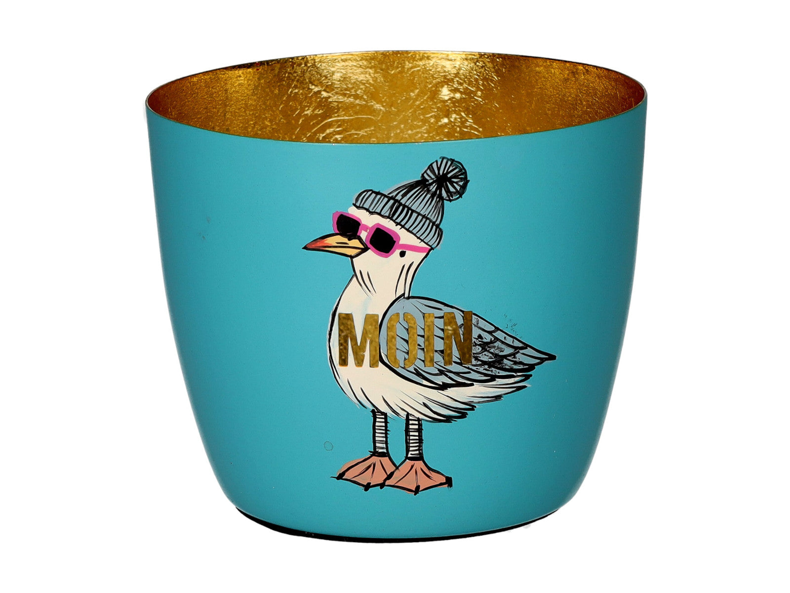 Giftcompany Madras Windlicht M Moin türkis/gold 8,5cm Freisteller 1