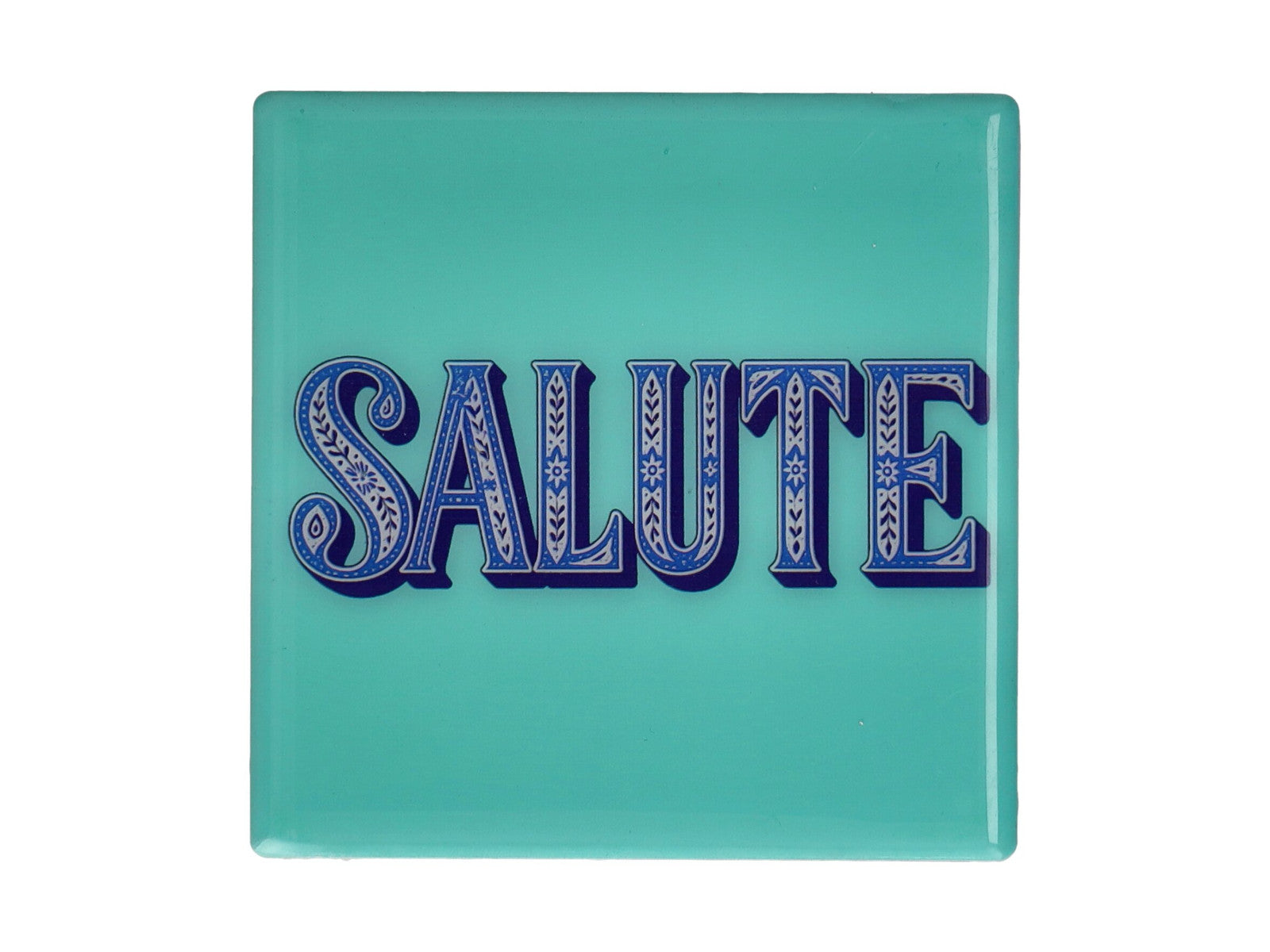 Giftcompany Love Tiles Untersetzer Salute türkis 11x11cm Freisteller 1