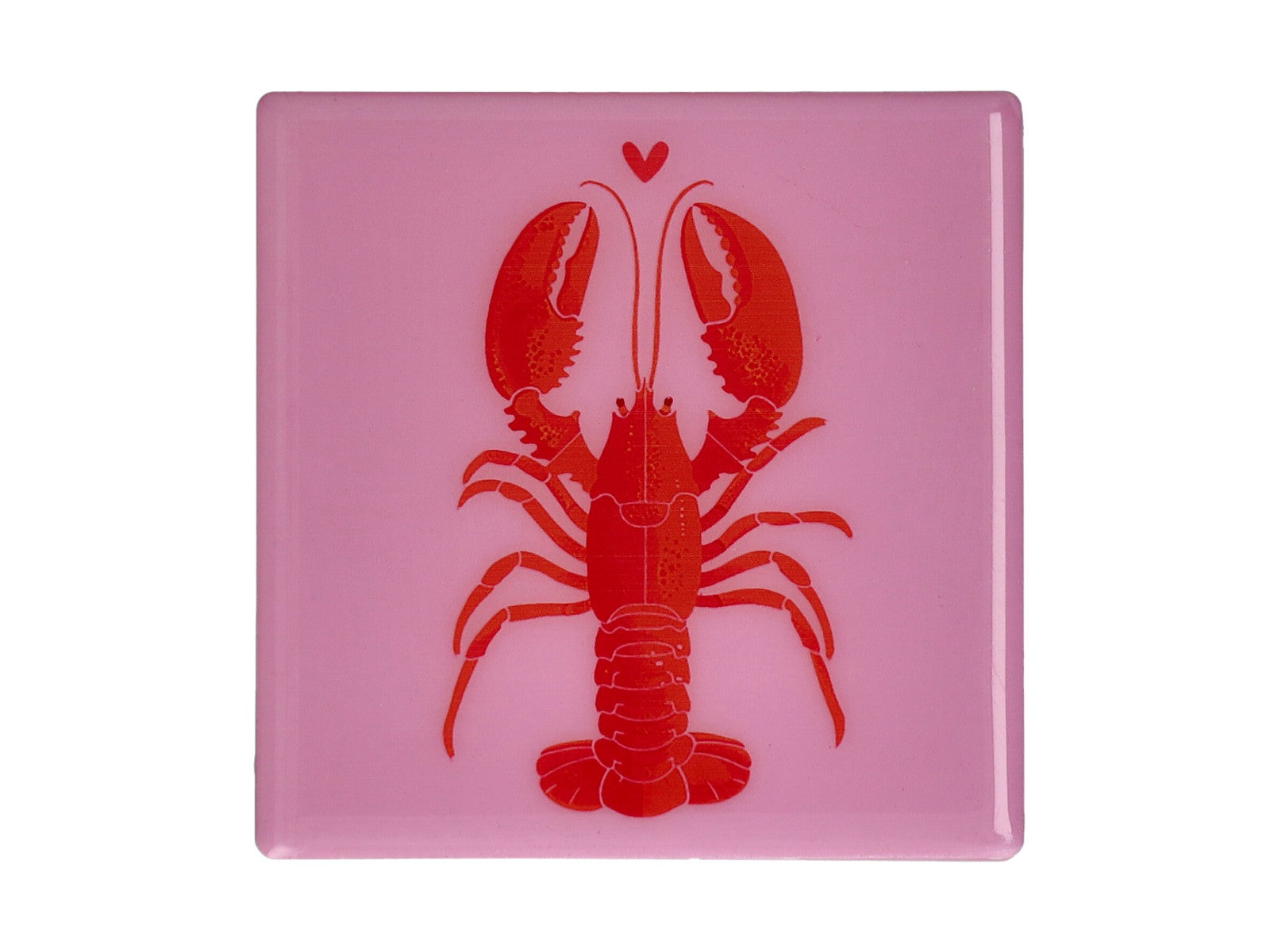 Giftcompany Love Tiles Untersetzer Hummer rosa 11x11cm Freisteller 1