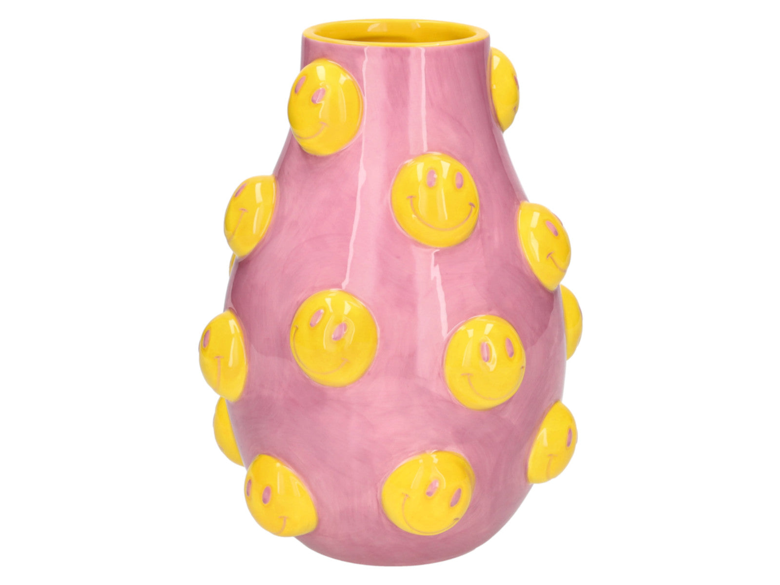 Giftcompany Artisan Vase Smile L rosa/gelb 18cm Freisteller 1