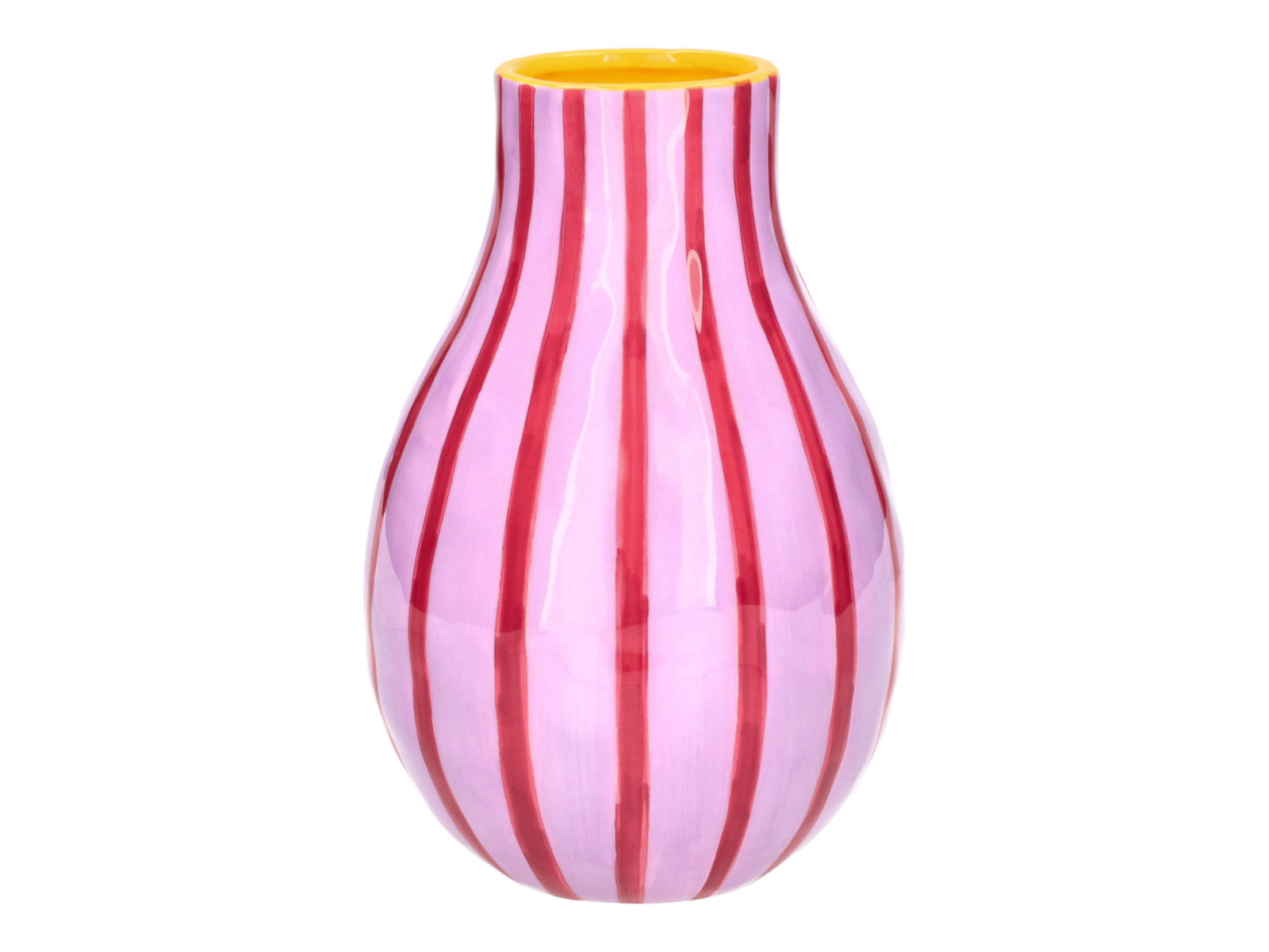 Giftcompany Artisan Vase gestreift L lila/pink 15,6cm Freisteller 1