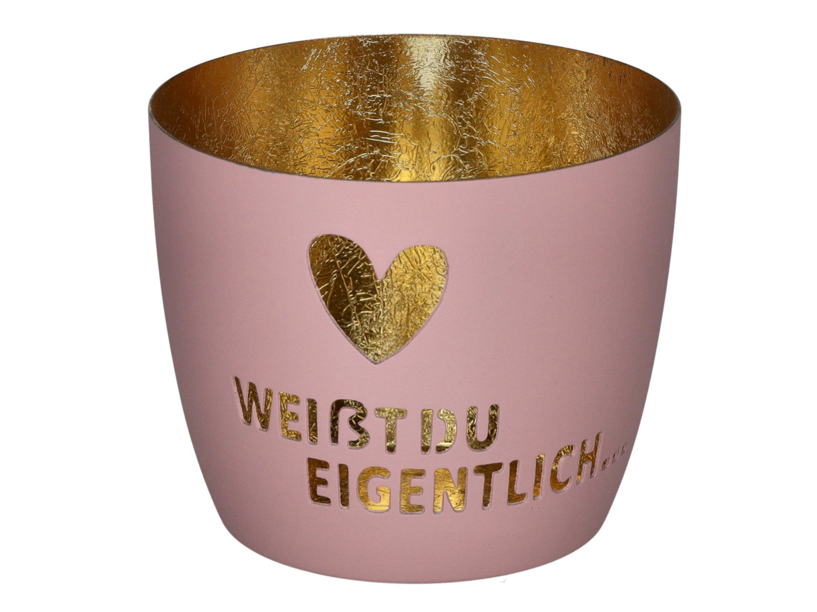 Giftcompany Madras Windlicht M Weißt du eigentlich rosa/gold 8,5cm Freisteller 1