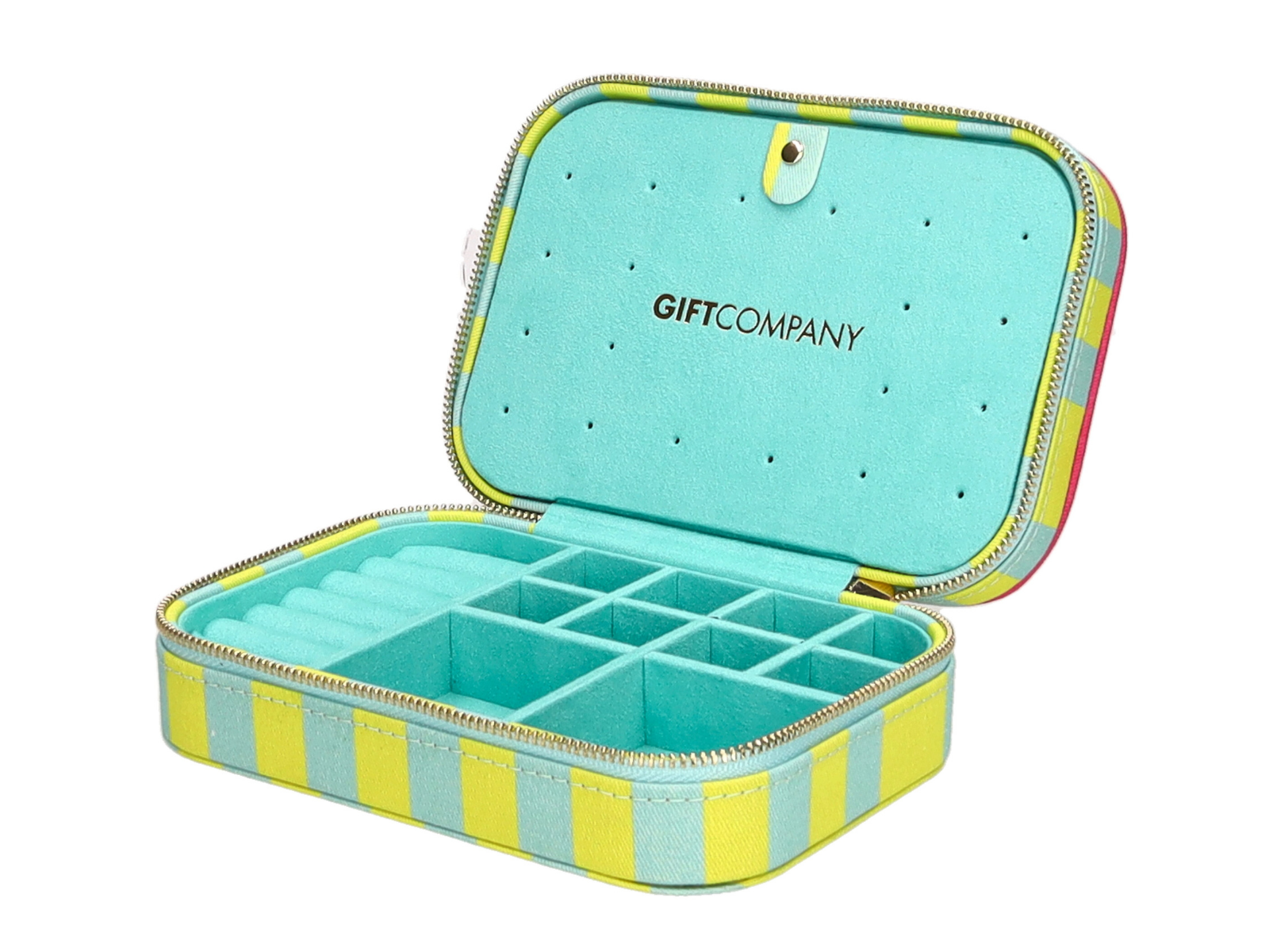 Giftcompany Treasure Schmucketui S gestreift hellgrün/türkis 16cm - Produktbild 2