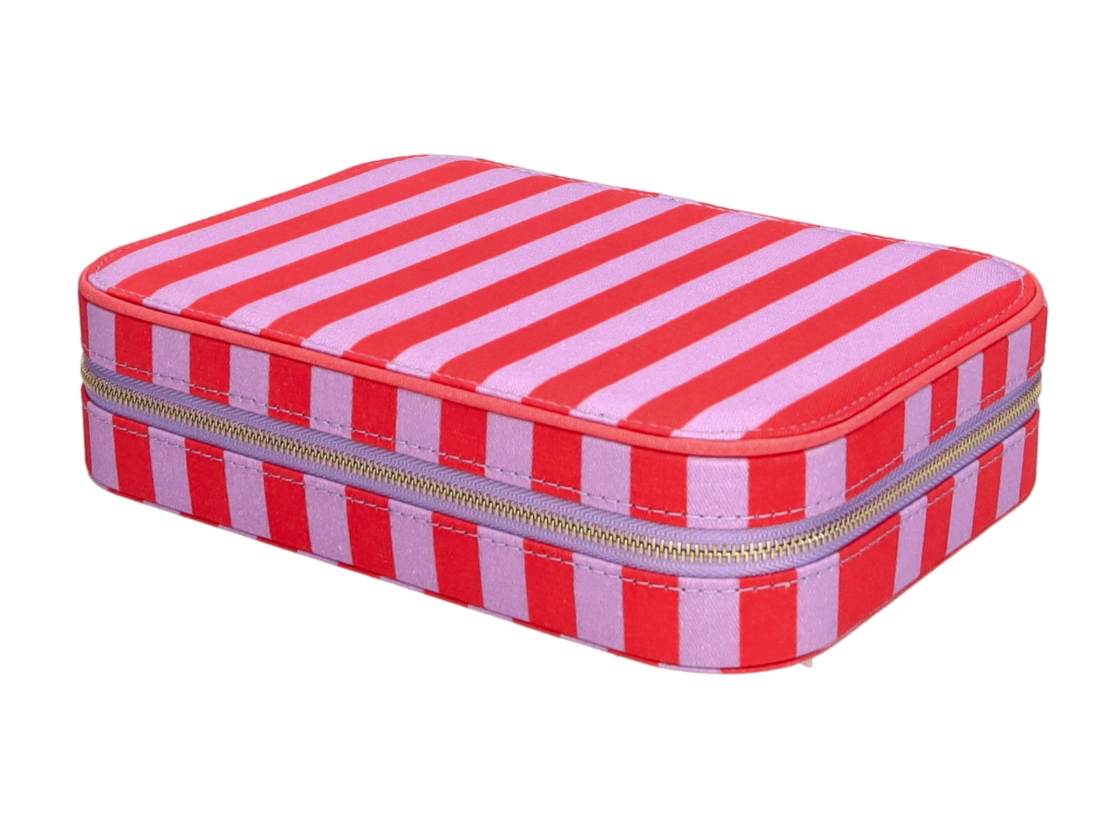 Giftcompany Treasure Schmucketui M gestreift rot/lila 24cm - Produktbild 1