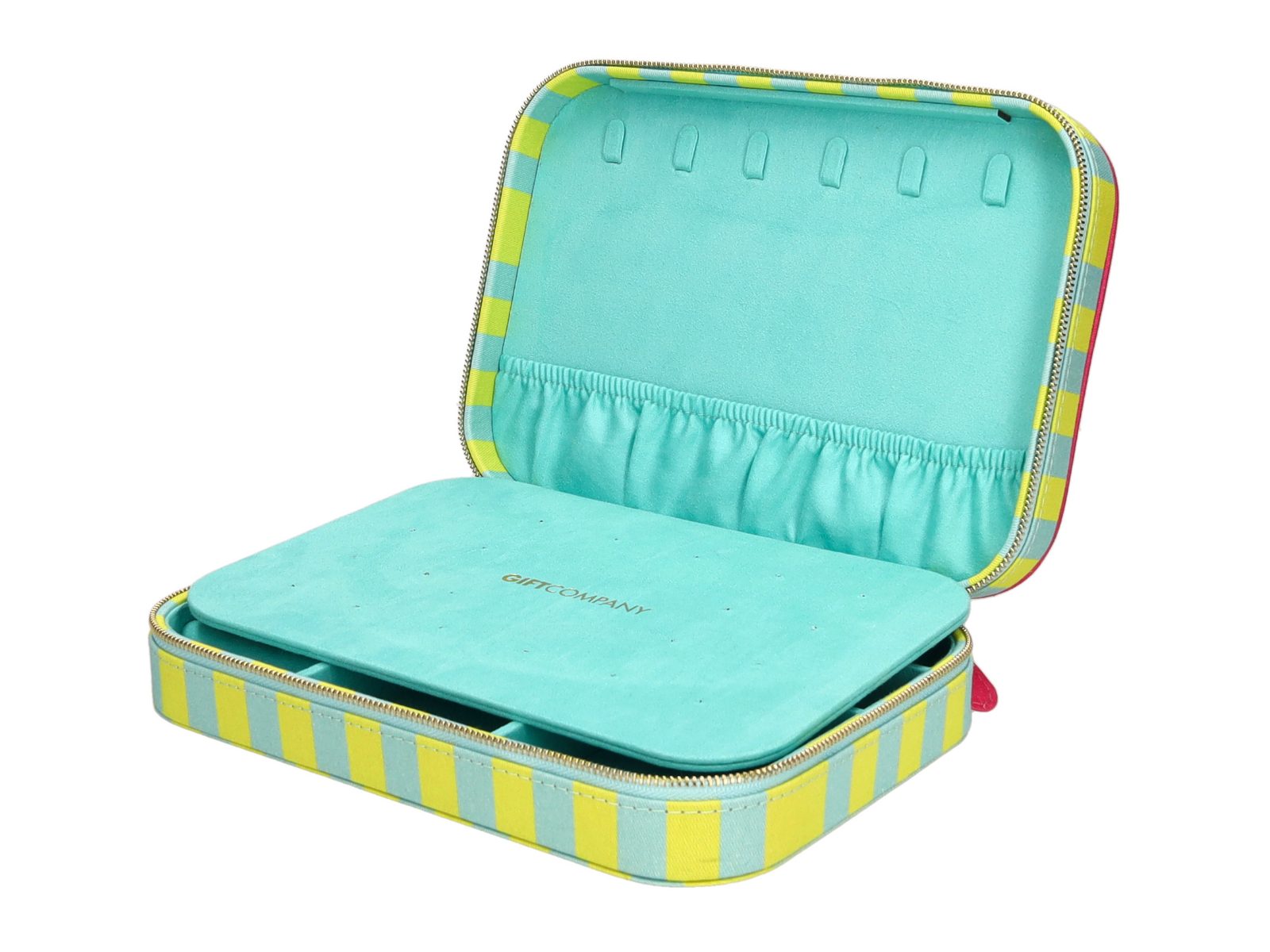 Giftcompany Treasure Schmucketui M gestreift hellgrün/türkis 24cm - Produktbild 3