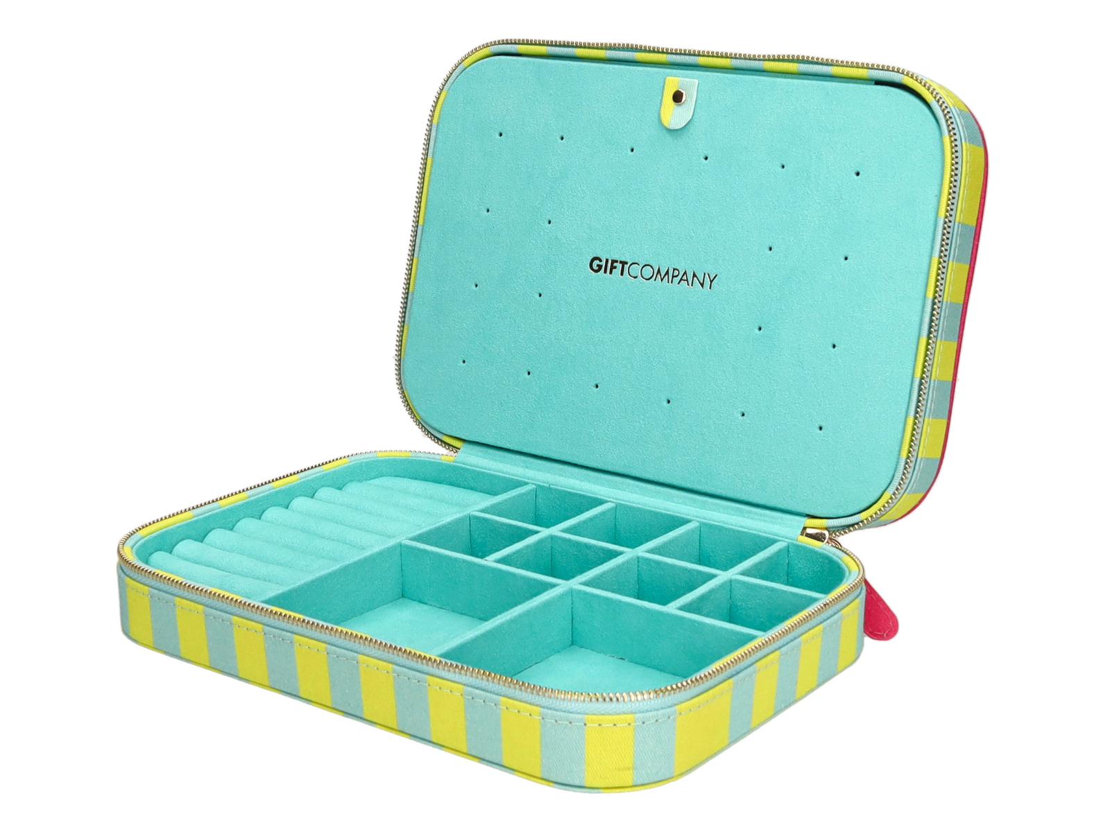 Giftcompany Treasure Schmucketui M gestreift hellgrün/türkis 24cm - Produktbild 2