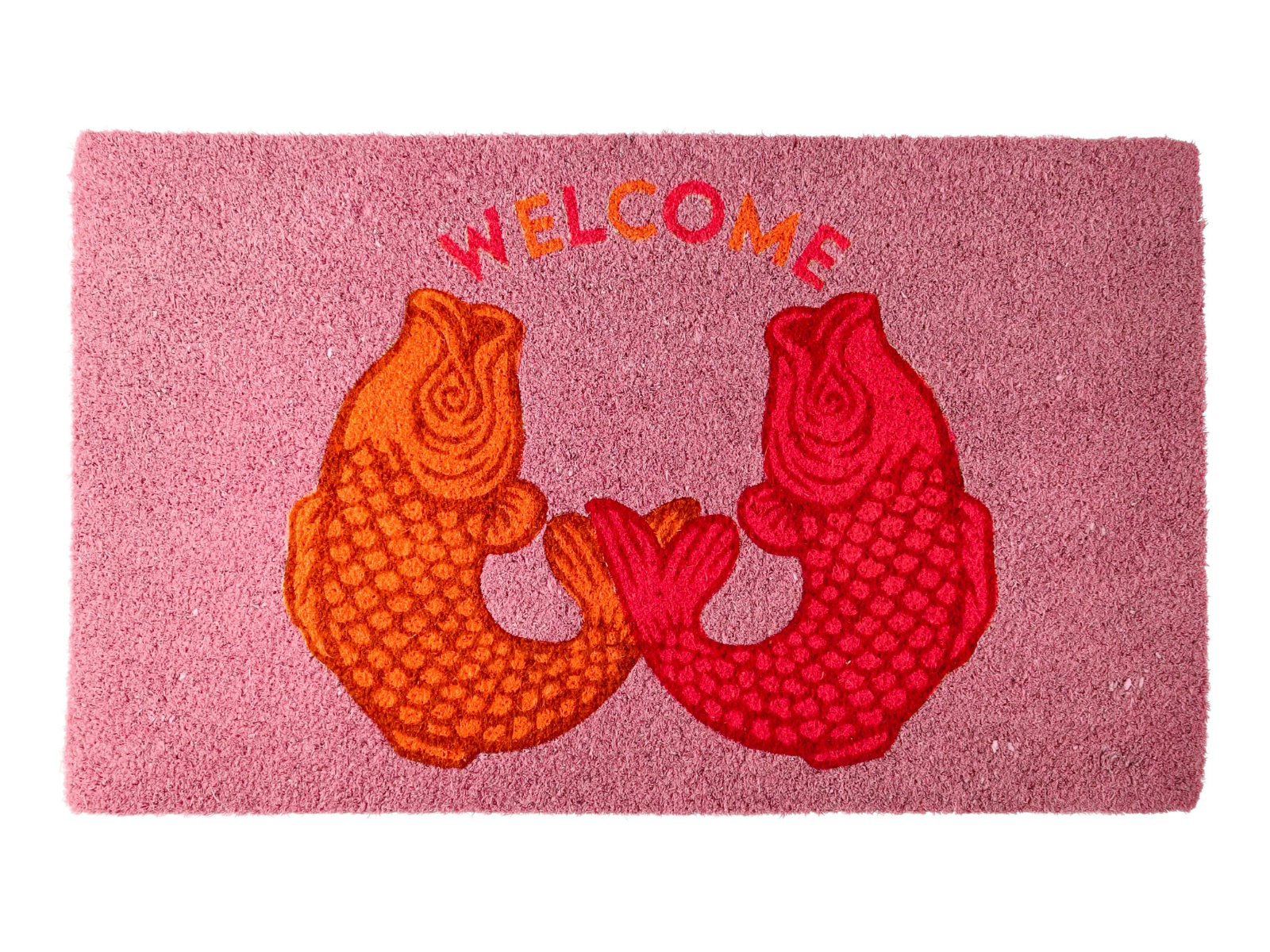 Giftcompany Fußmatte Welcome Kois lila/orange 45x75cm - Produktbild 1