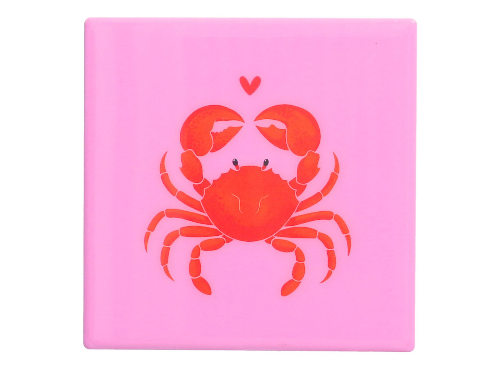 Giftcompany Love Tiles Untersetzer Krebs rosa 11x11cm - Produktbild 1