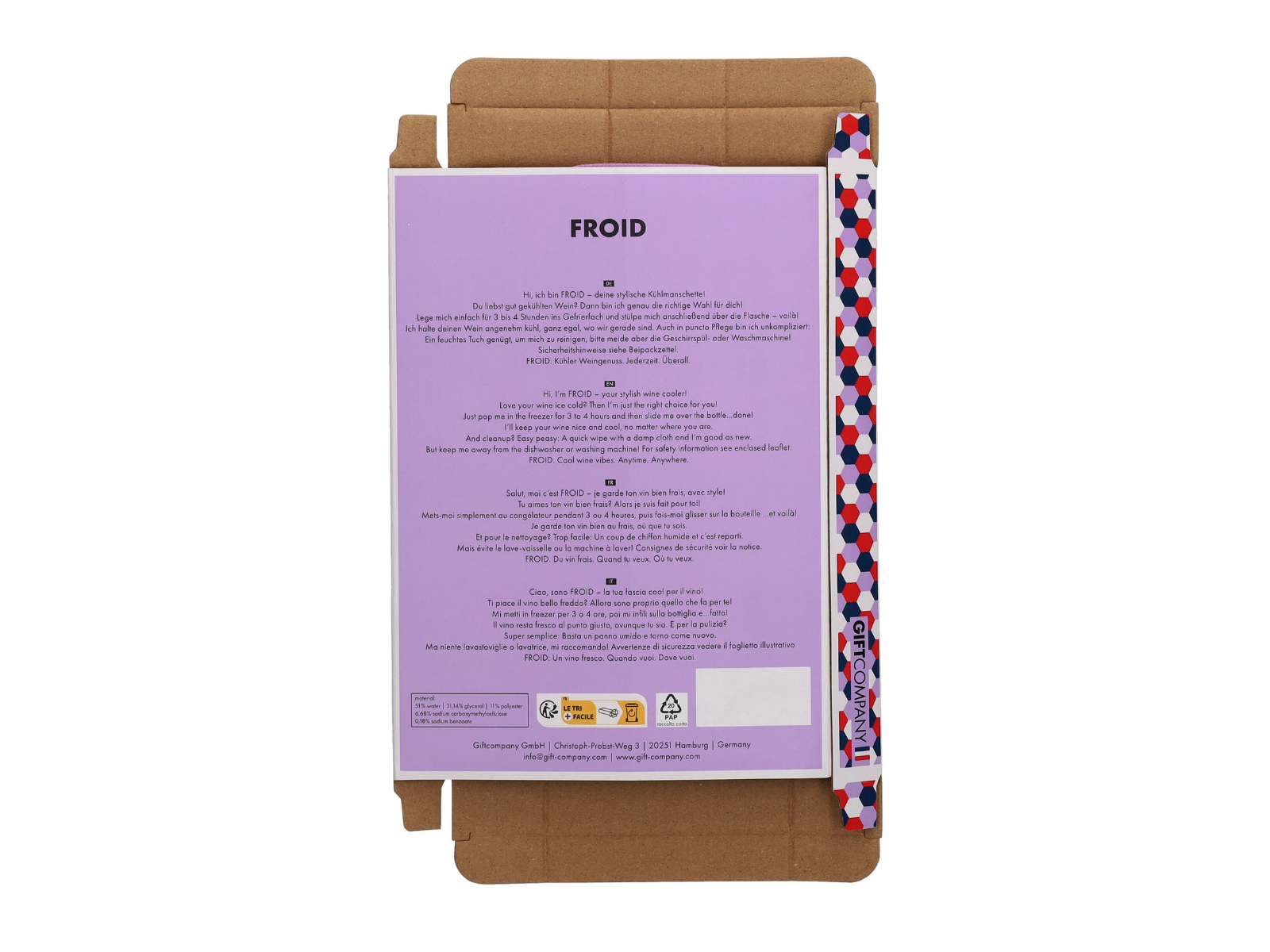 Giftcompany Froid Kühlmanschette Amore Mio neon pink/fuchsia 23,5cm - Produktbild 3