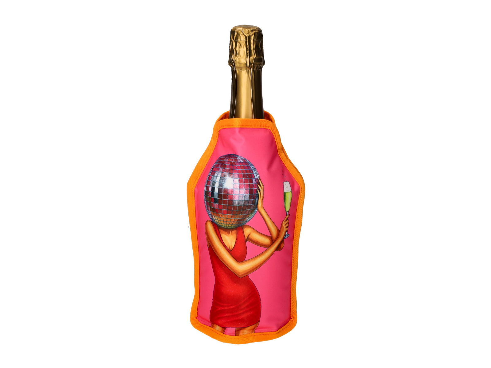 Giftcompany Froid Kühlmanschette Discokugel neon pink 23,5cm - Produktbild 1