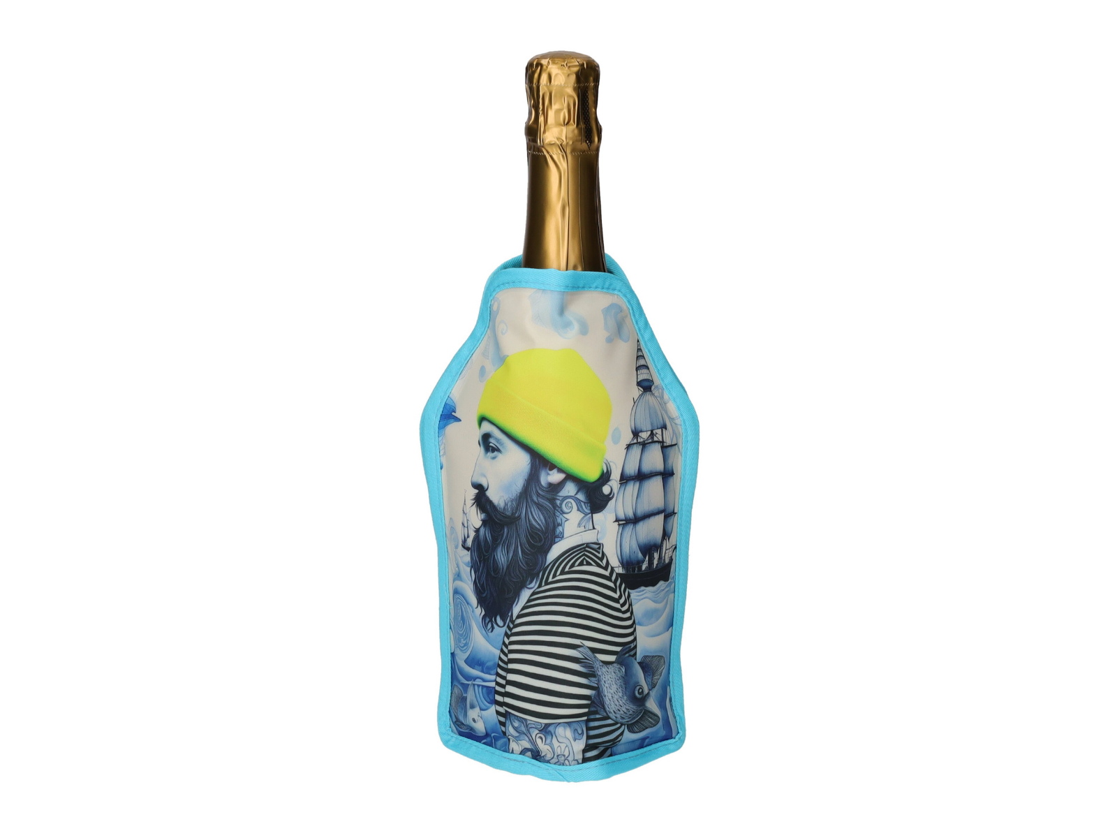 Giftcompany Froid Kühlmanschette Seemann blau/gelb 23,5cm - Produktbild 1
