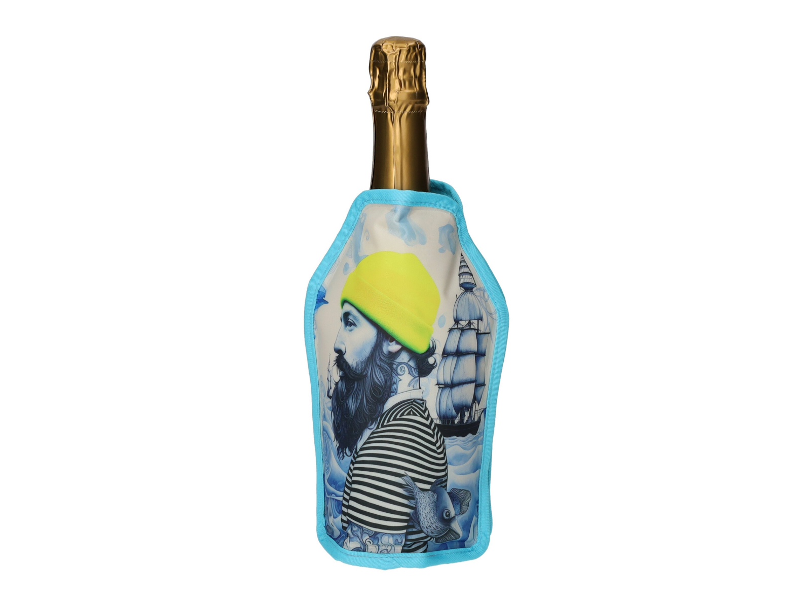 Giftcompany Froid Kühlmanschette Seemann blau/gelb 23,5cm - Produktbild 2