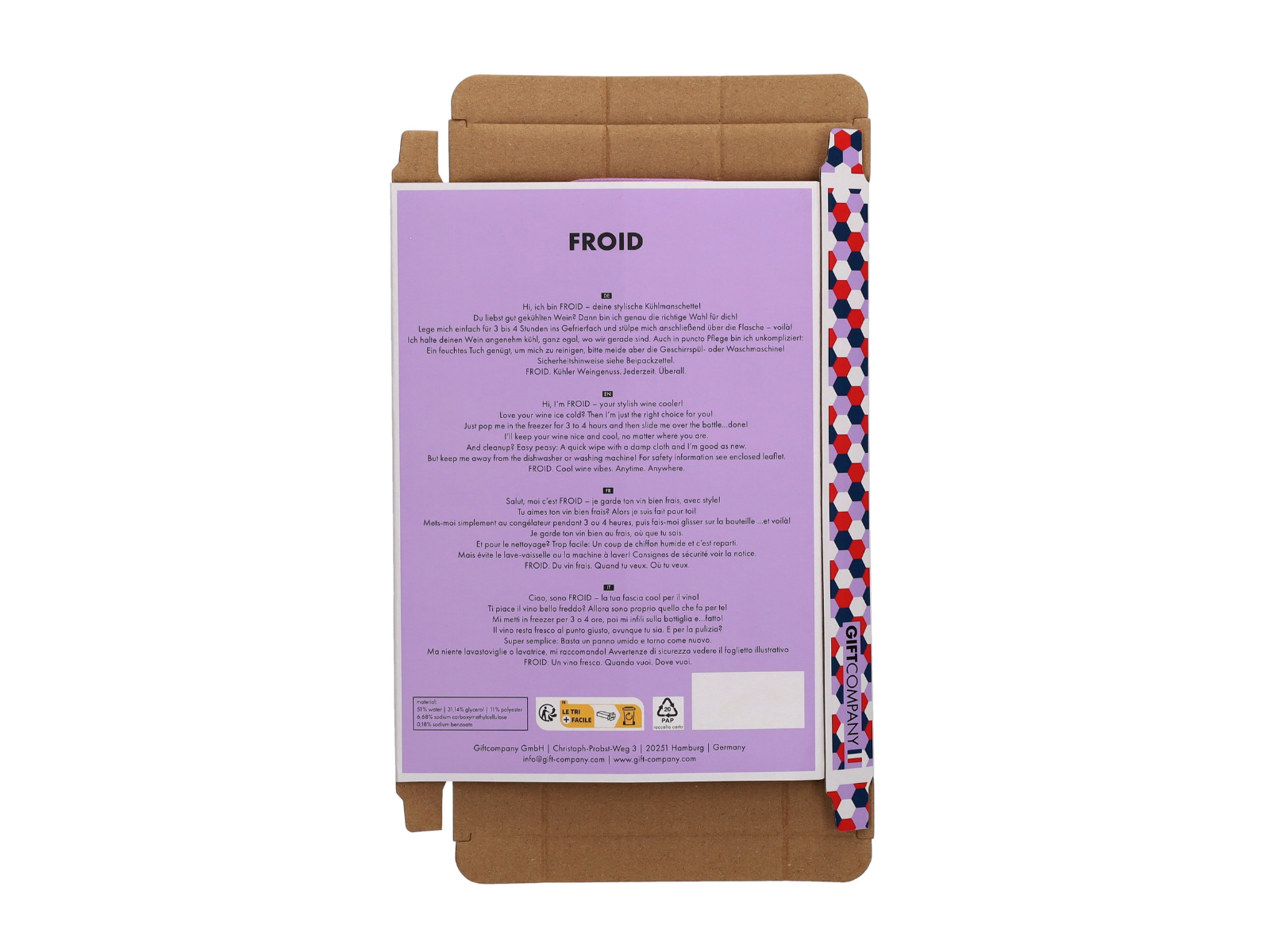Giftcompany Froid Kühlmanschette Thank you darling rosa 23,5cm - Produktbild 2