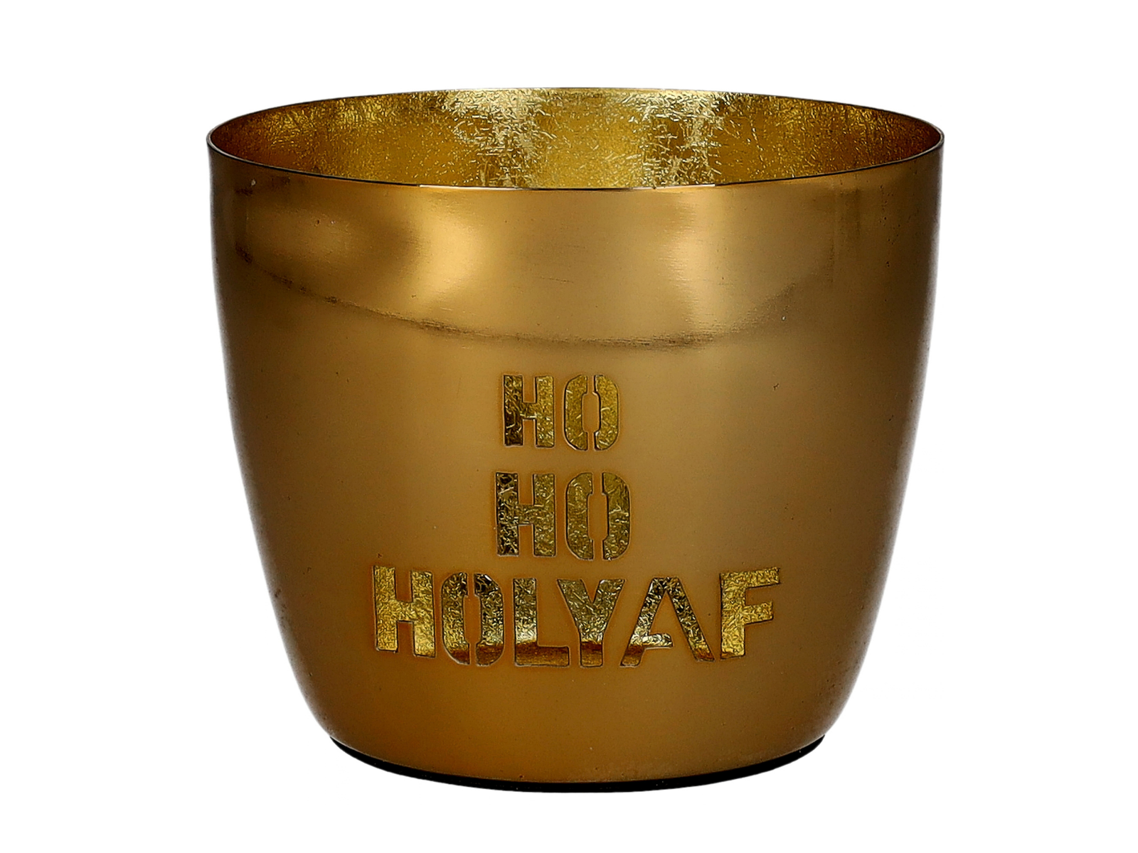 Giftcompany Madras Windlicht M Ho ho holyaf gold 8,5cm