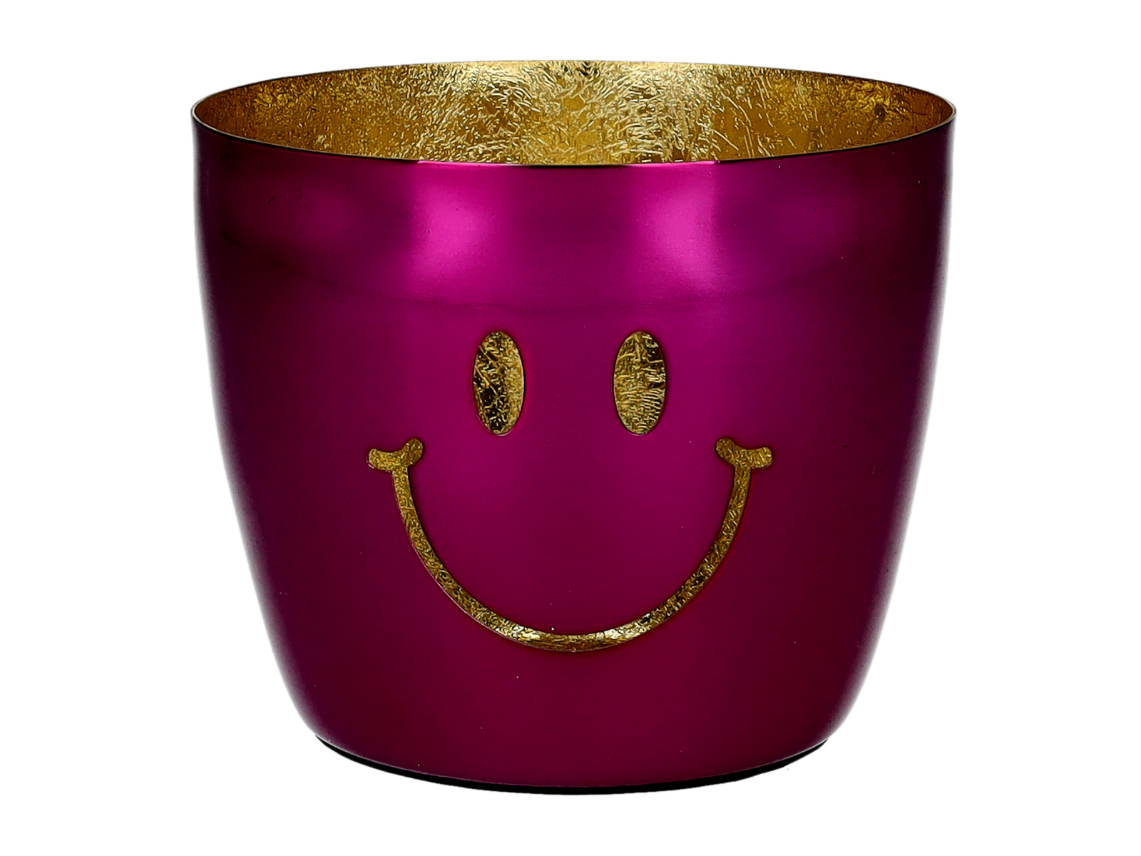 Giftcompany Madras Windlicht M Smile pink/gold 8,5cm - Produktbild 1