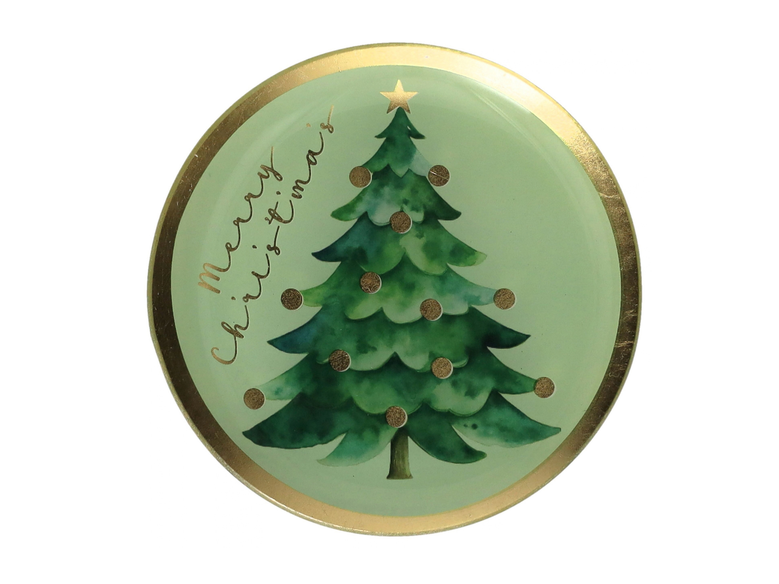 Giftcompany Love Plates Glasteller M Merry Christmas/Weihnachtsbaum 13cm