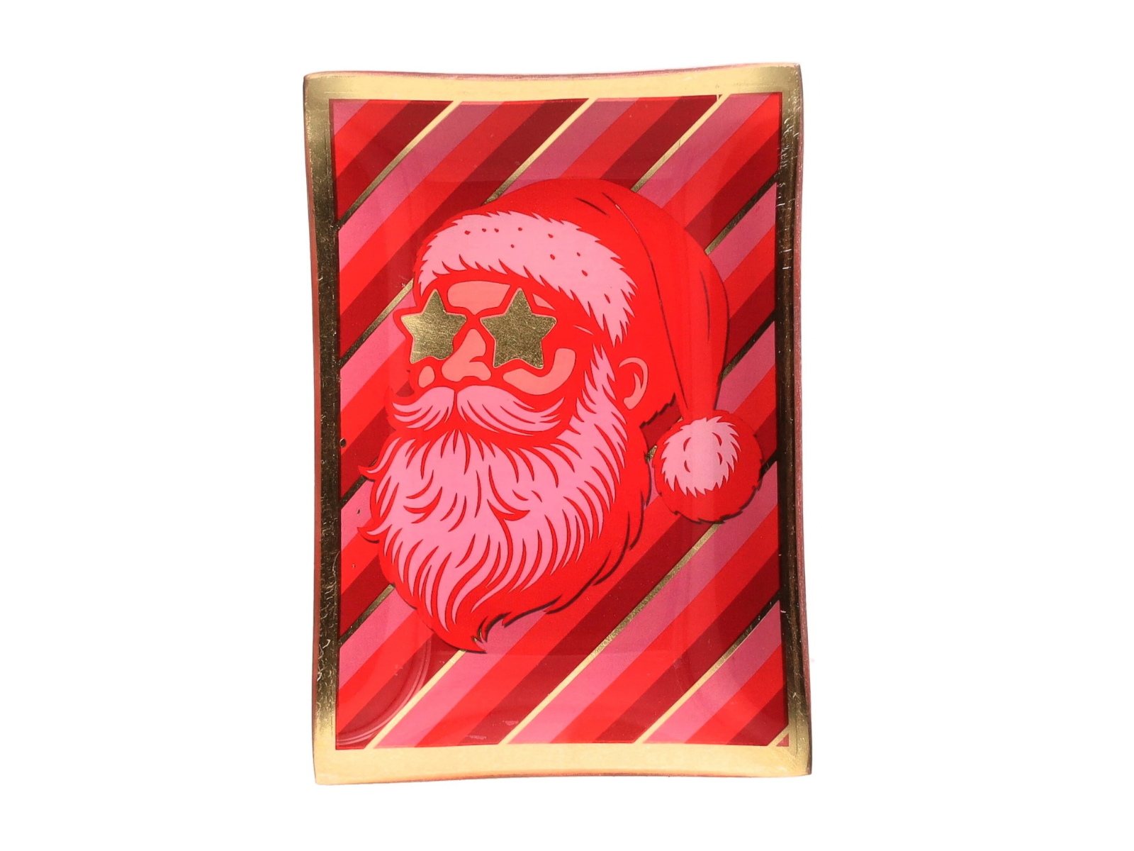Giftcompany Love Plates Glasteller M Weihnachtsmann rot 10x14cm