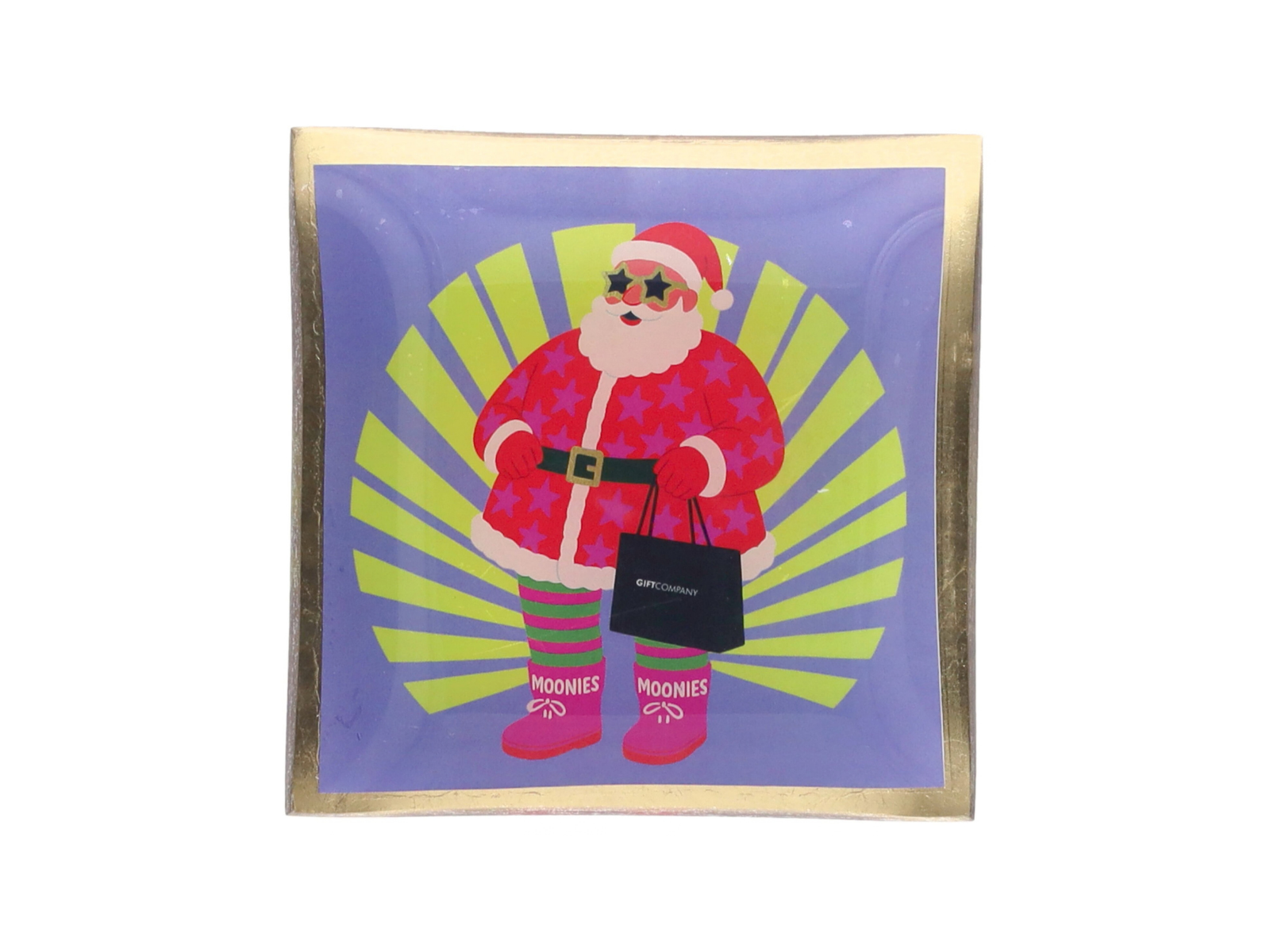 Giftcompany Love Plates Glasteller S Weihnachtsmann rot 10x10cm