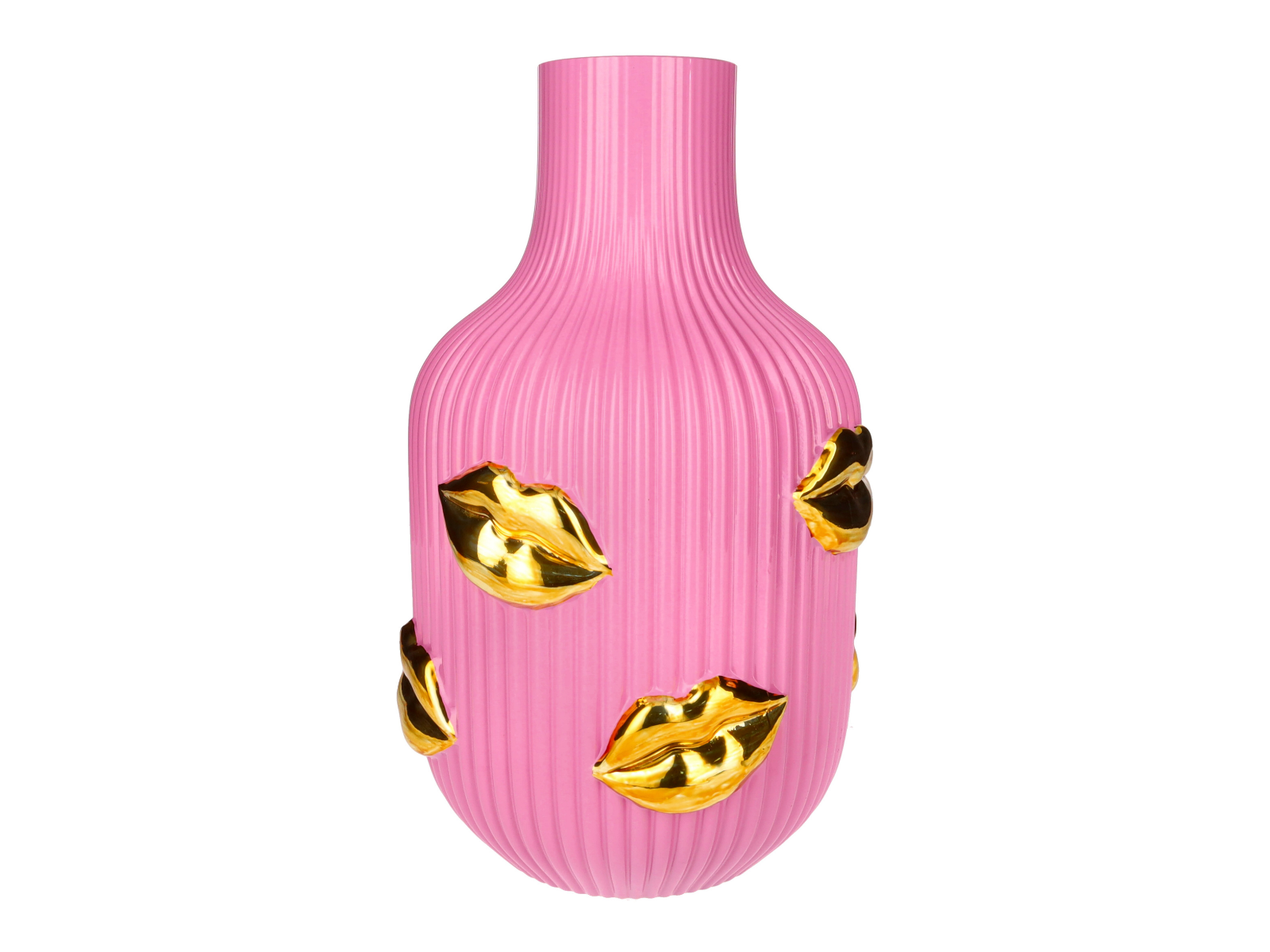 Giftcompany L'amour Vase Lippen Gold rosa 30cm - Produktbild 1
