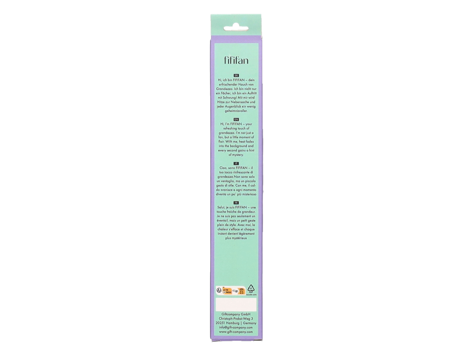 Giftcompany Fififan Fächer Business Bitch gelb/rosa 23cm - Produktbild 2