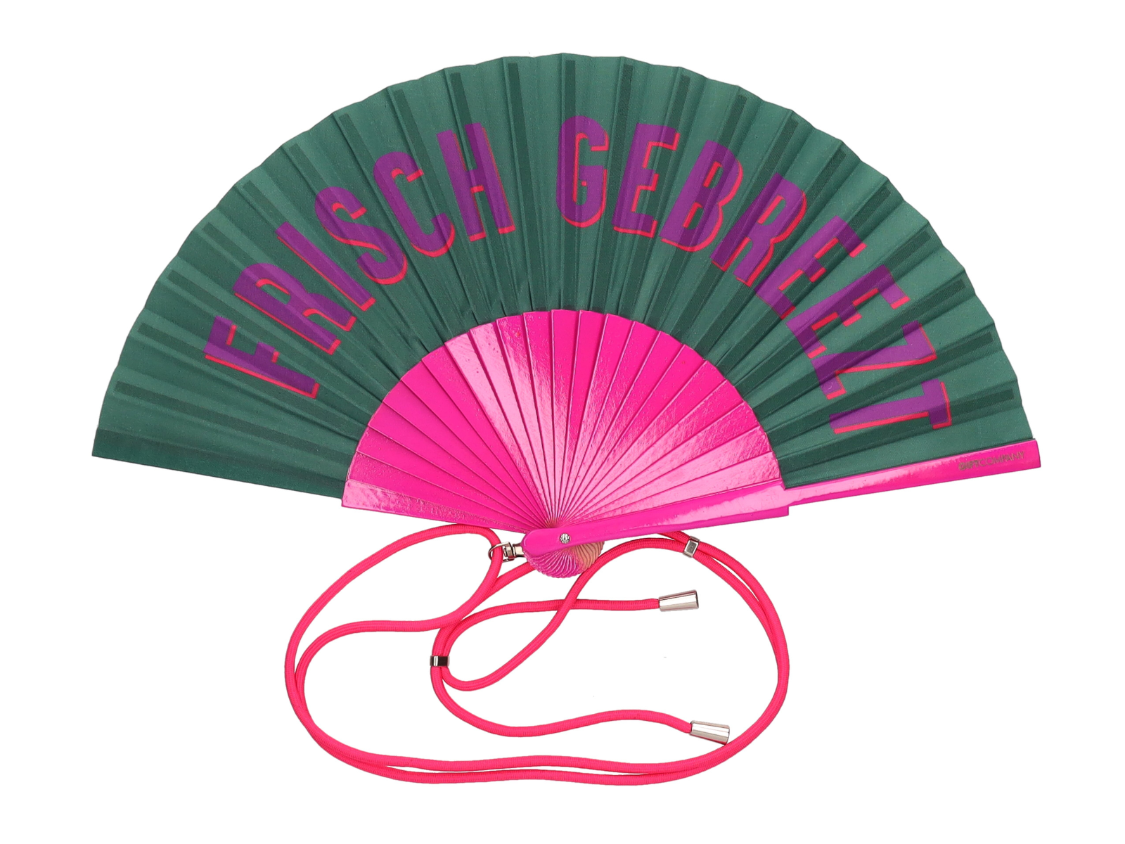 Giftcompany Fififan Fächer Frisch Gebreezt grün/pink 23cm - Produktbild 1