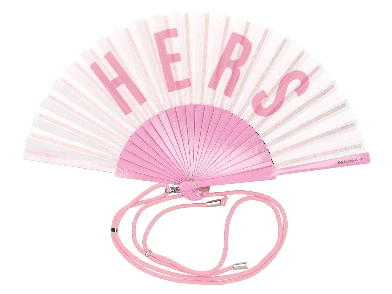 Giftcompany Fififan Fächer Hers weiß/rosa 23cm - Produktbild 1