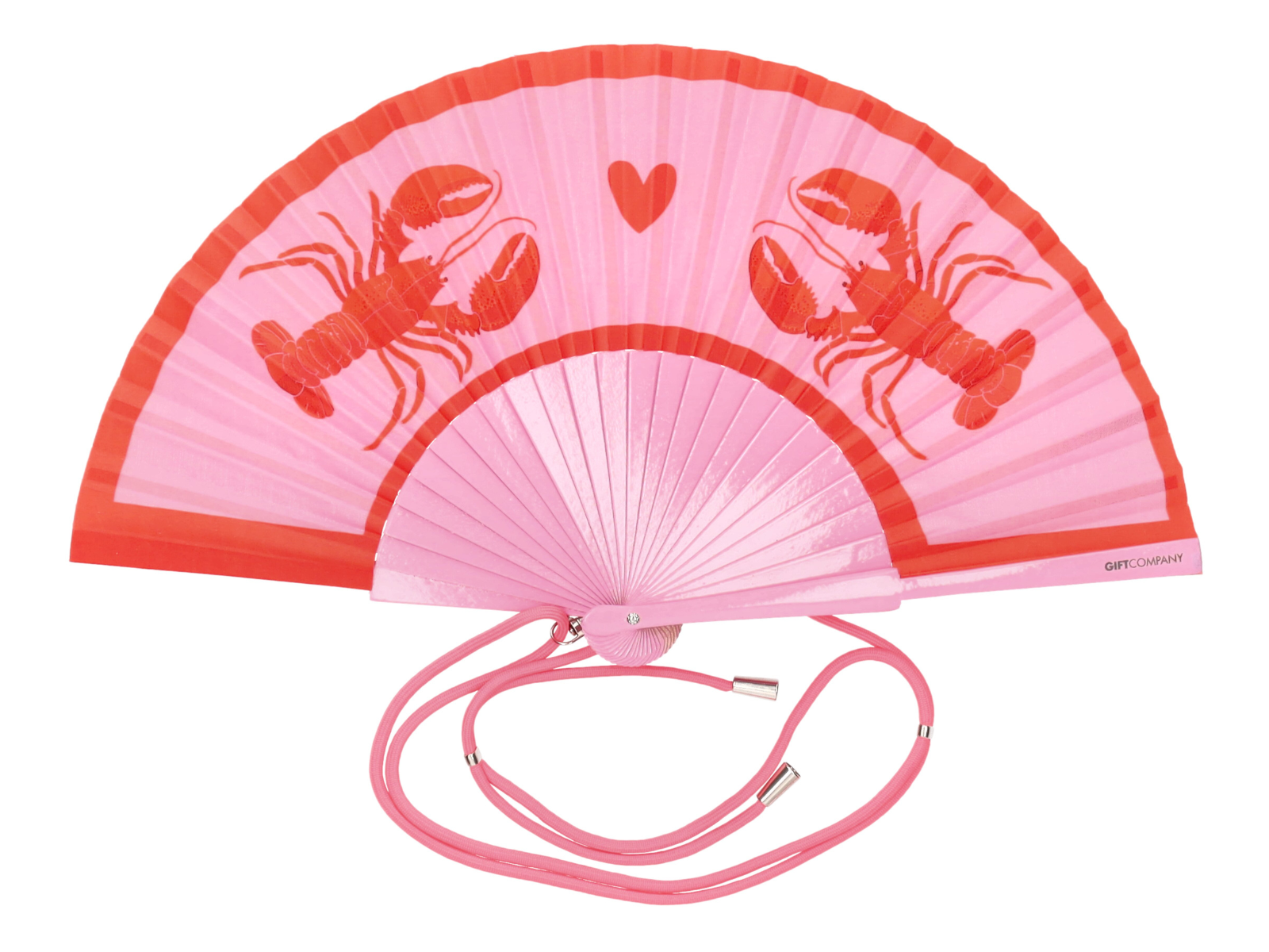 Giftcompany Fififan Fächer Hummer pink/rot 23cm - Produktbild 1